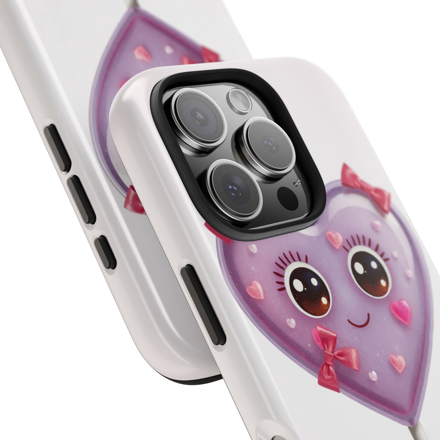Cute Heart Lollipop Tough Phone Case - Adorable Protection for Candy Lovers