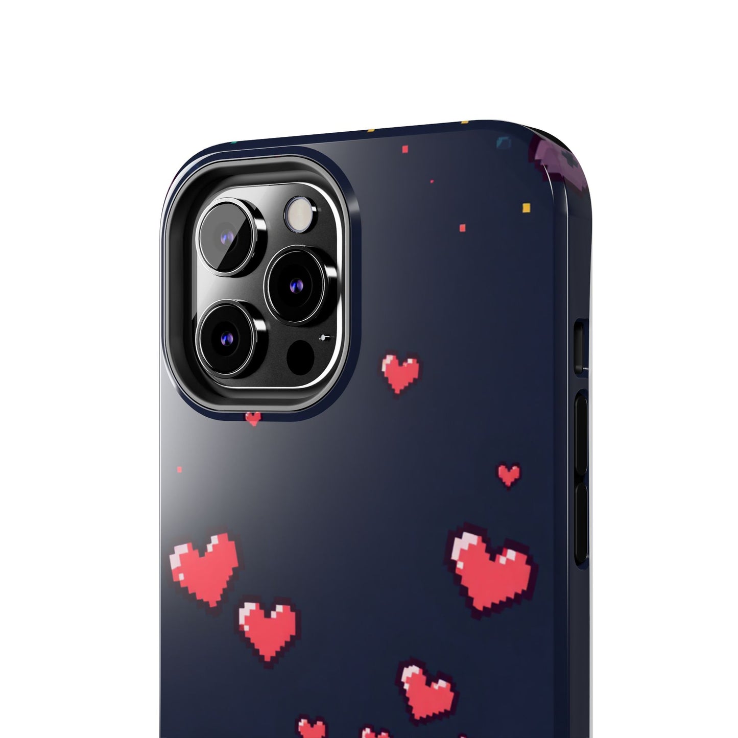 Pixel Heart Tough Phone Case - Retro Gamer Style for Valentine's Day