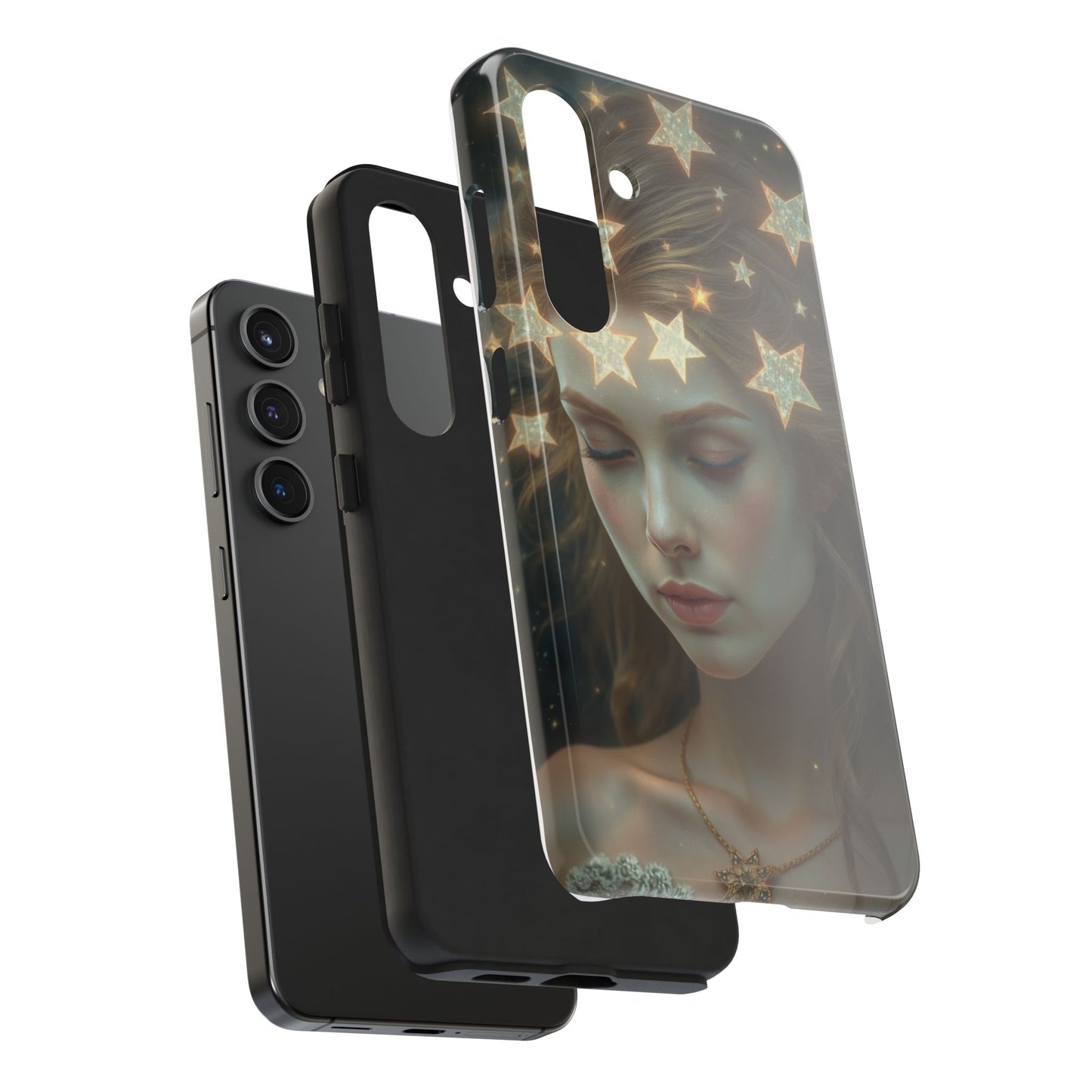 Celestial Dream Tough Phone Case - Artistic Starry Design for Style Enthusiasts