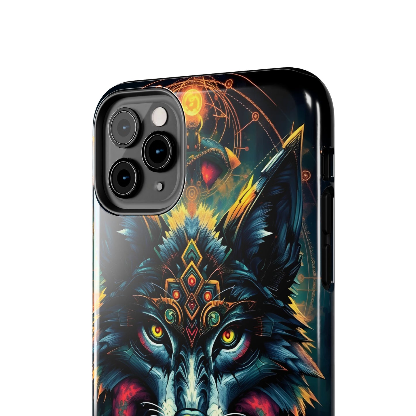 Vibrant Mystical Wolf Art Tough Phone Case - Durable & Unique Design for Animal Lovers - for iPhone
