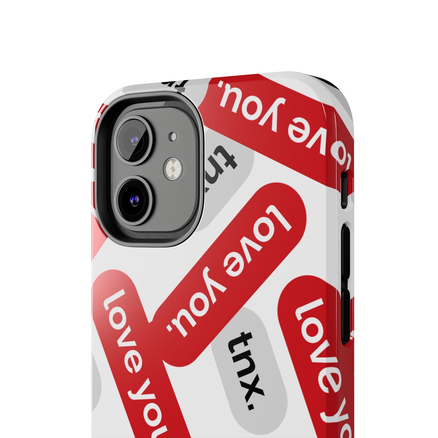 Love You&Tnx Tough Phone Case - Stylish and Protective for iPhone