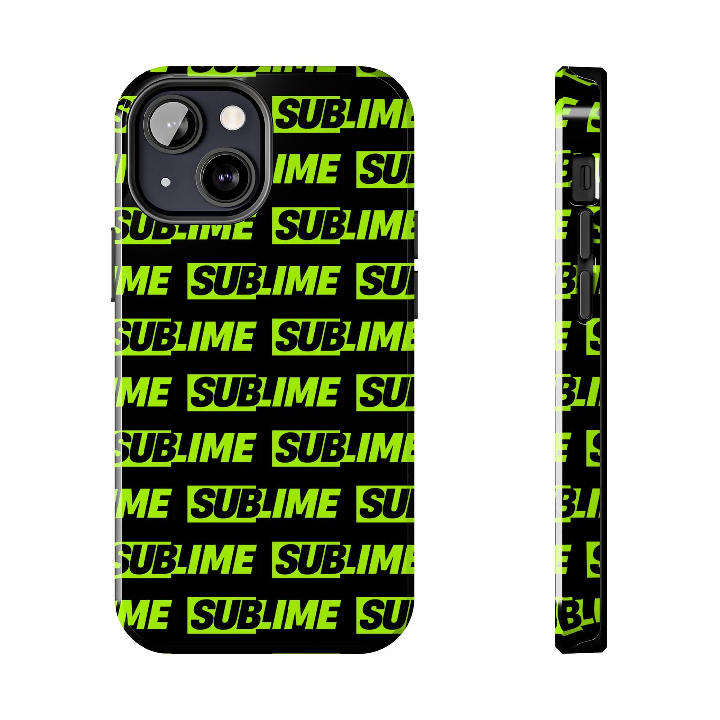 Sublime Text Pattern Tough Phone Case - Vibrant Protective Cover for iPhone
