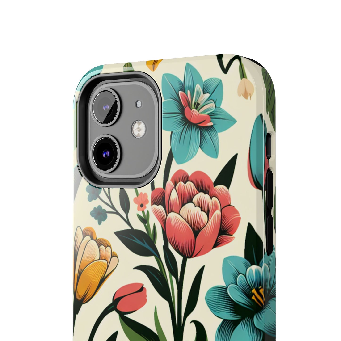 Floral Tough Phone Case - Vibrant Flower Design for Stylish Protection - for iPhone