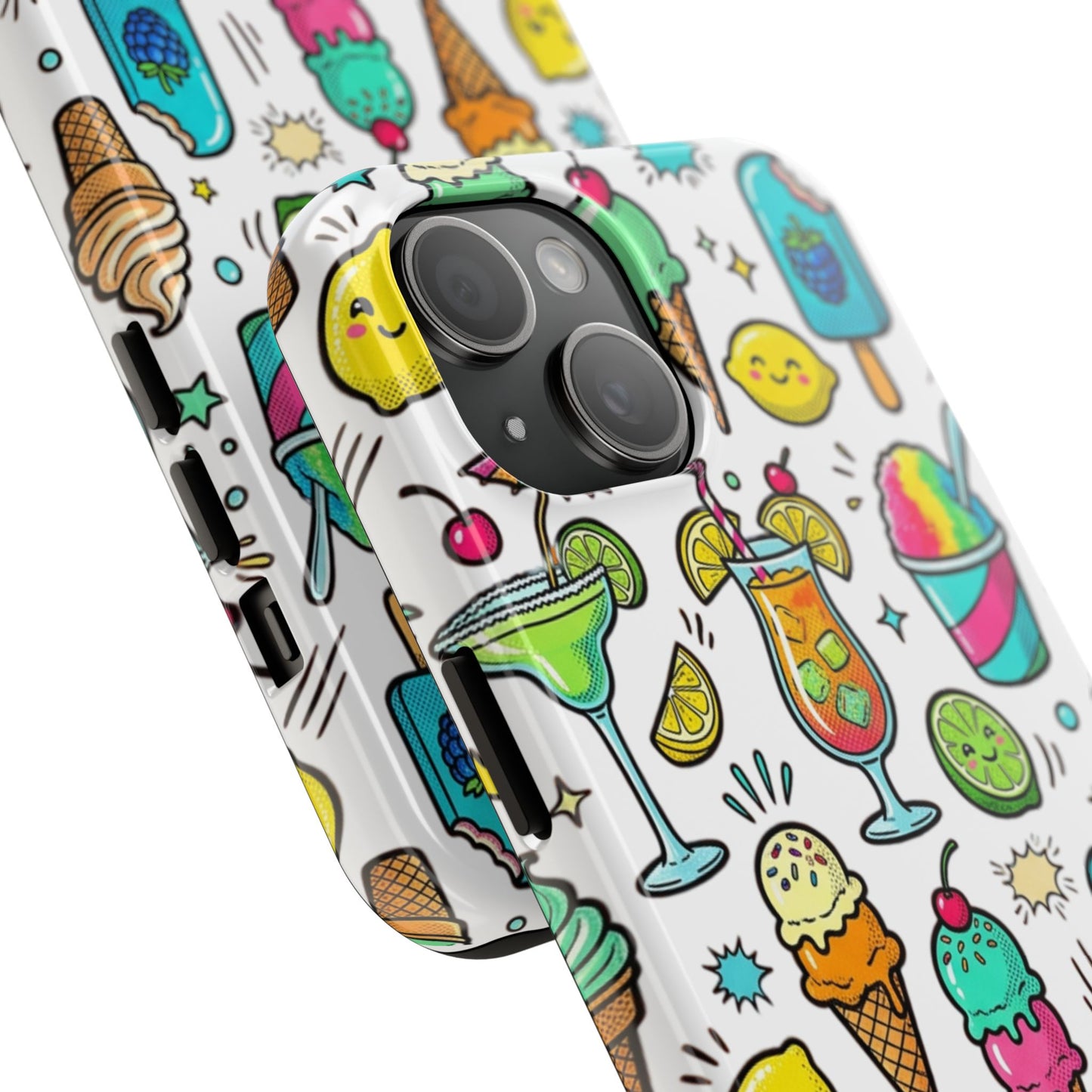 Tough Phone Case — Summer Ice Cream & Cocktails Pattern