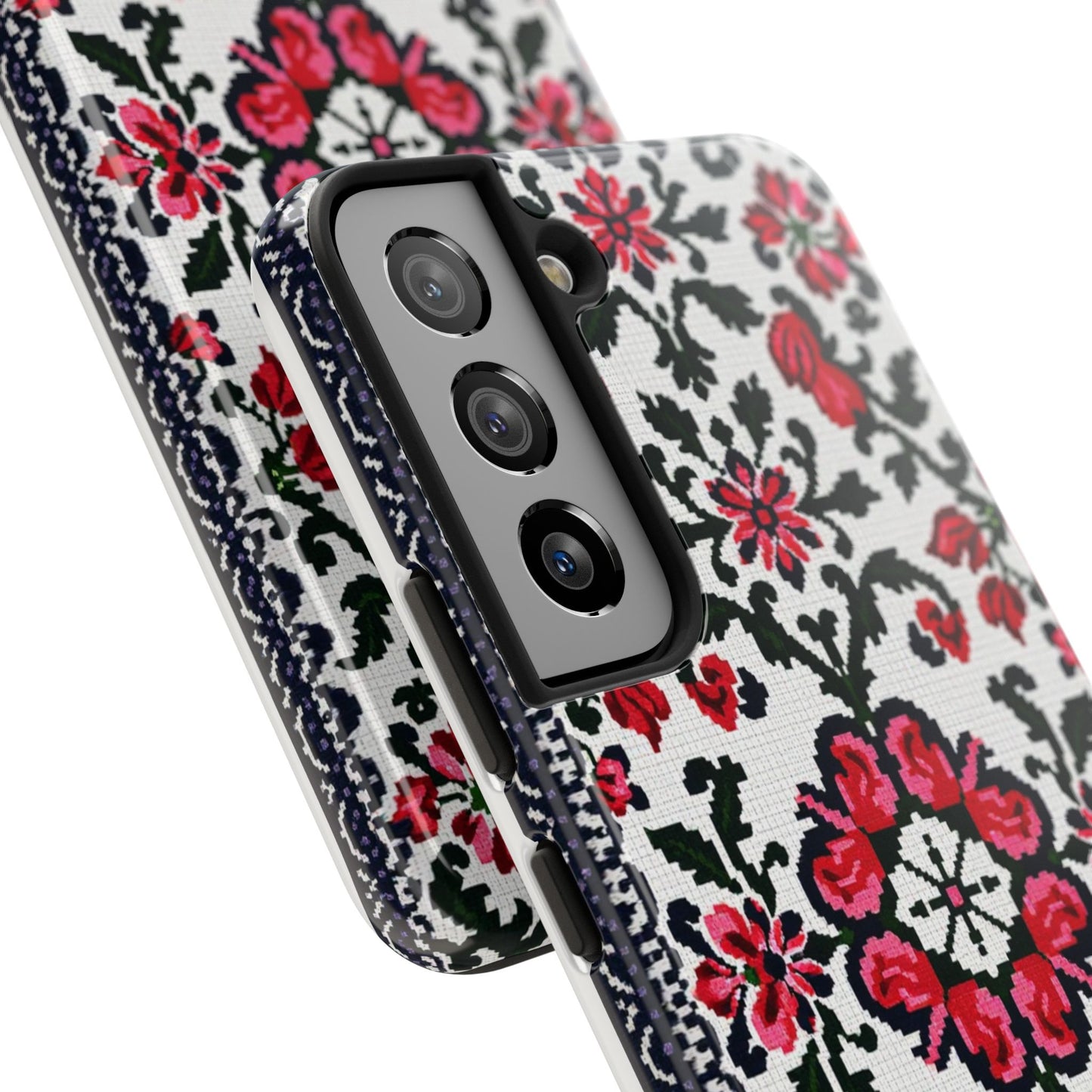 Traditional Knit Floral Design | Tough Phone Case - Durable Protection for iPhone