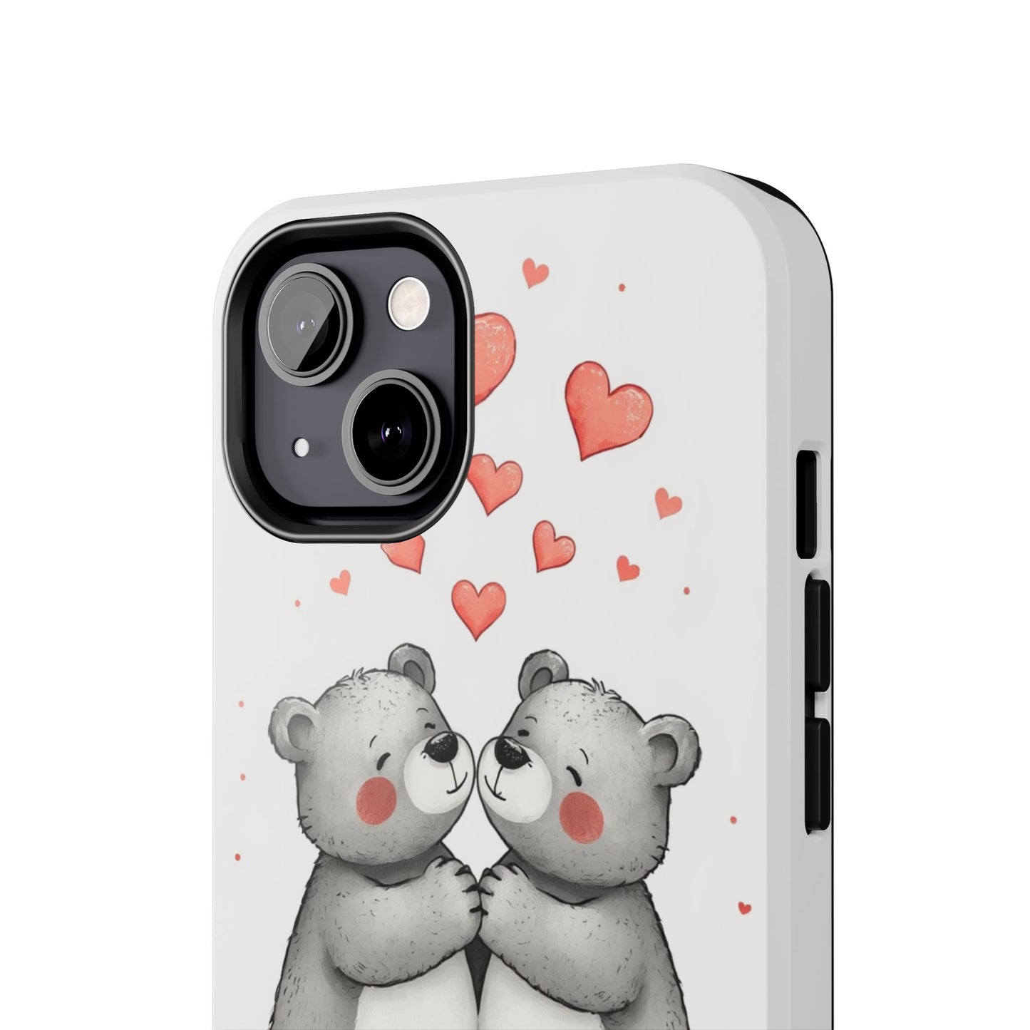 Cute Bear Love Tough Phone Case - Perfect for Valentine's Day & Couples