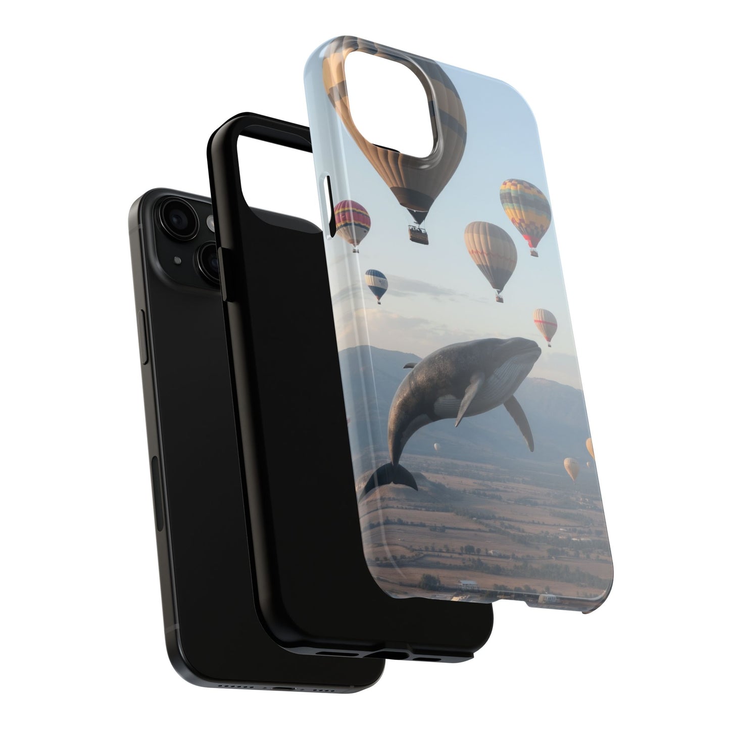 Whale Hot Air Balloon Tough Phone Case - Adventure & Nature Lovers