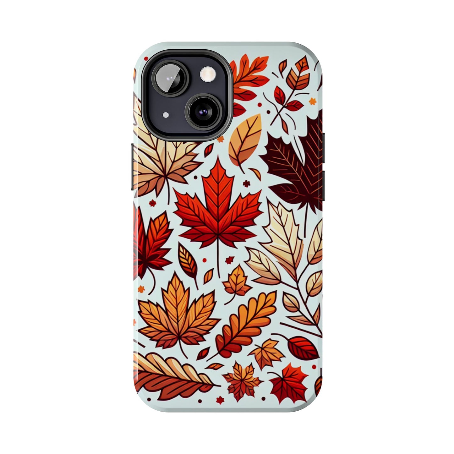 Autumn Leaves Tough Phone Case - Leaves Pattern - for iPhone