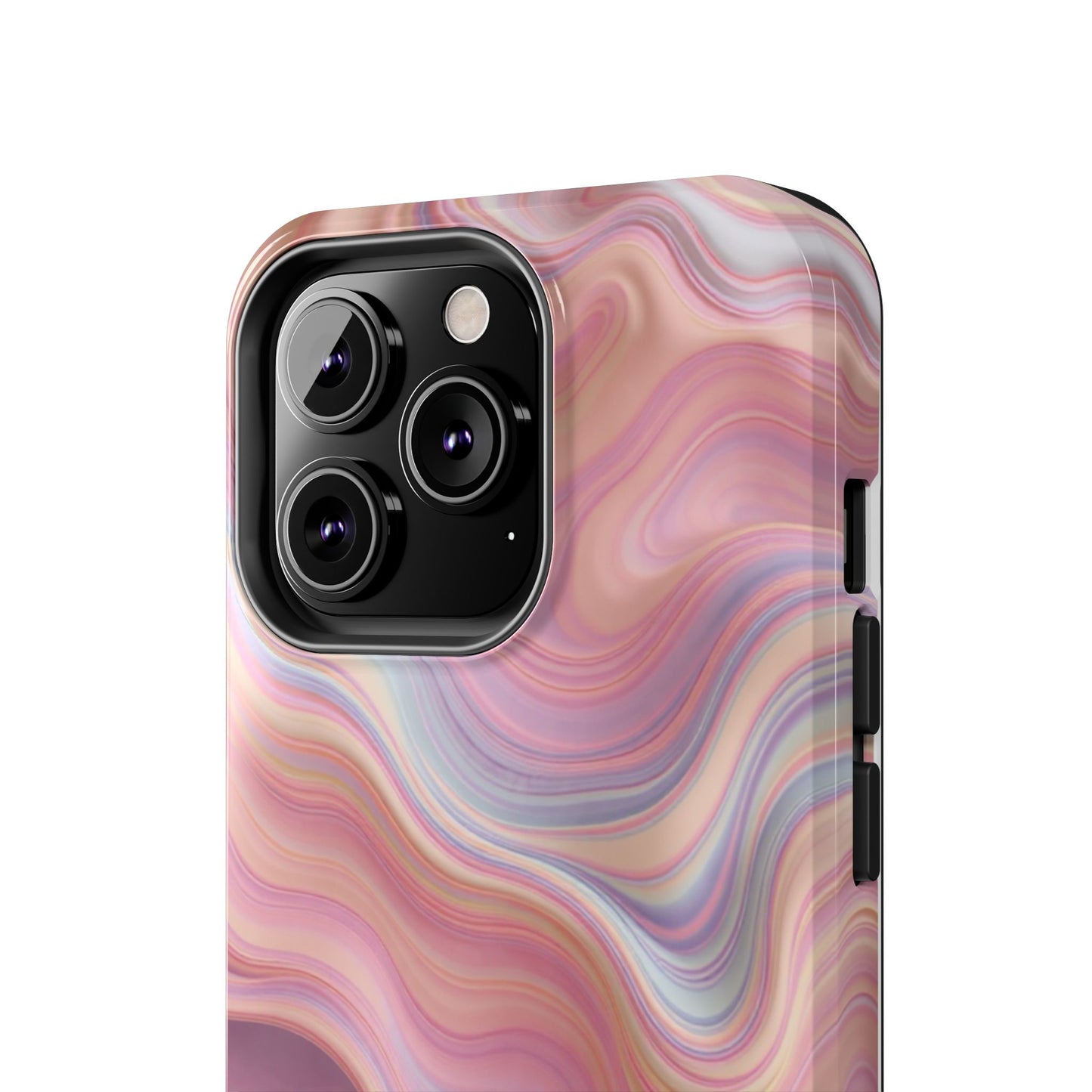 Stylish Tough Phone Cases - Abstract Pink Marble Design