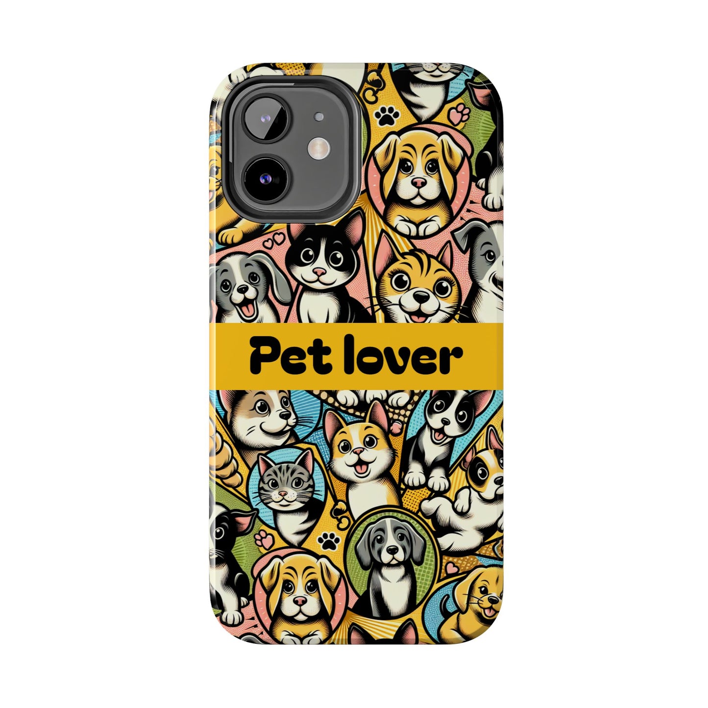 Pet Lover Tough Phone Case - Colorful Animal Design - for iPhone