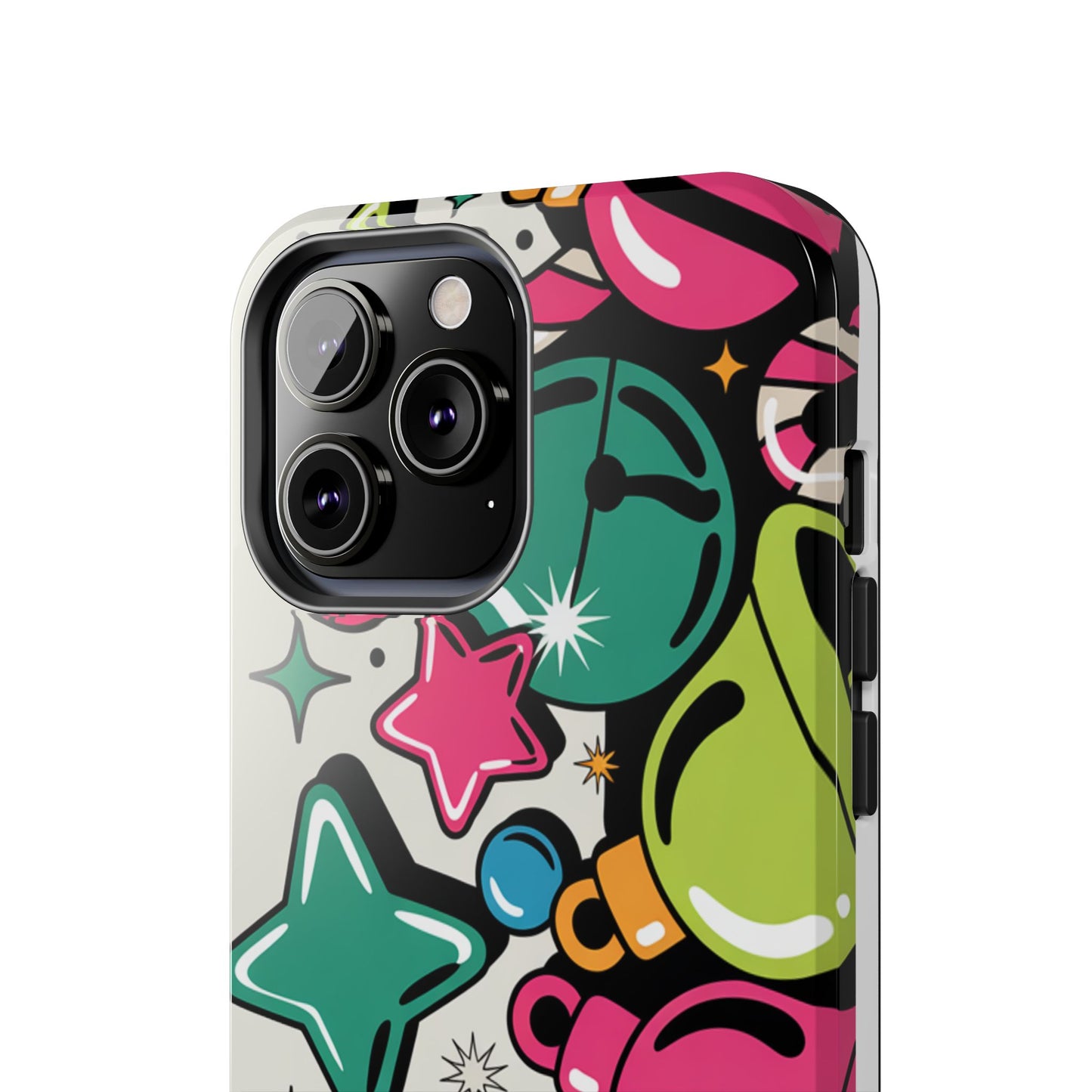 Retro 90's Colorful Bell Pattern Tough Phone Case for iPhones