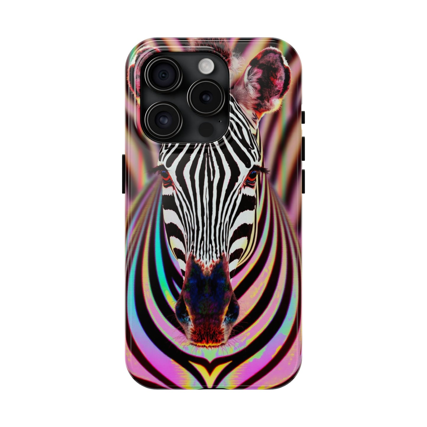 Vibrant Zebra Tough Phone Case - Unique Animal Design for Wild Spirit