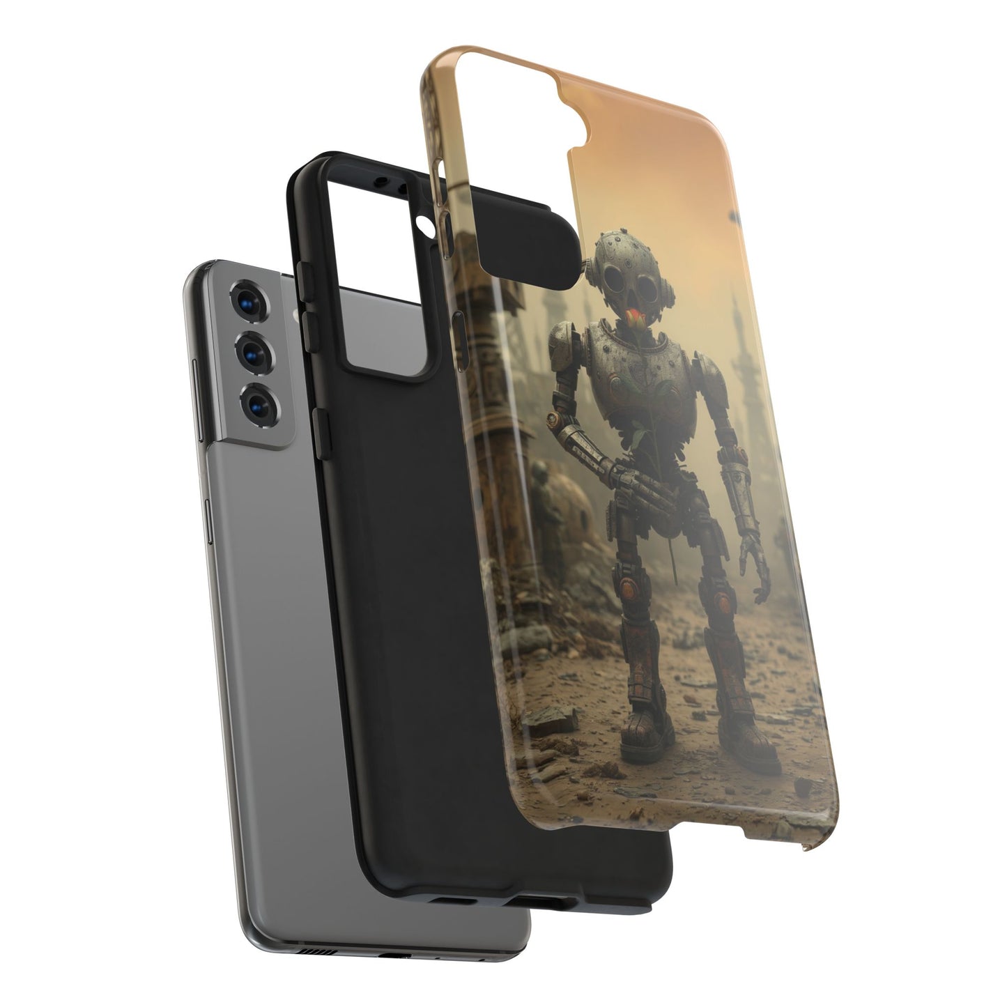 Robotic Sentinel Tough Phone Case - Durable Protector for Sci-Fi Lovers