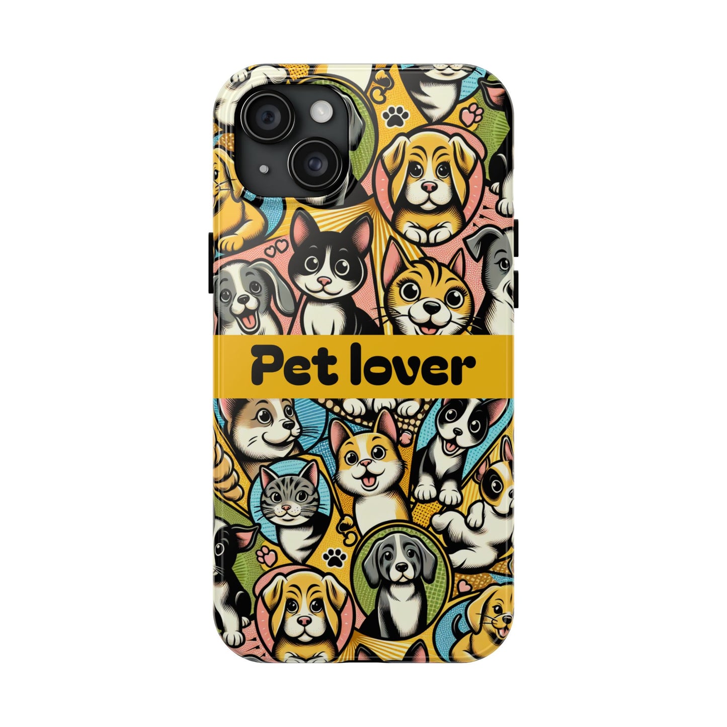 Pet Lover Tough Phone Case - Colorful Animal Design - for iPhone