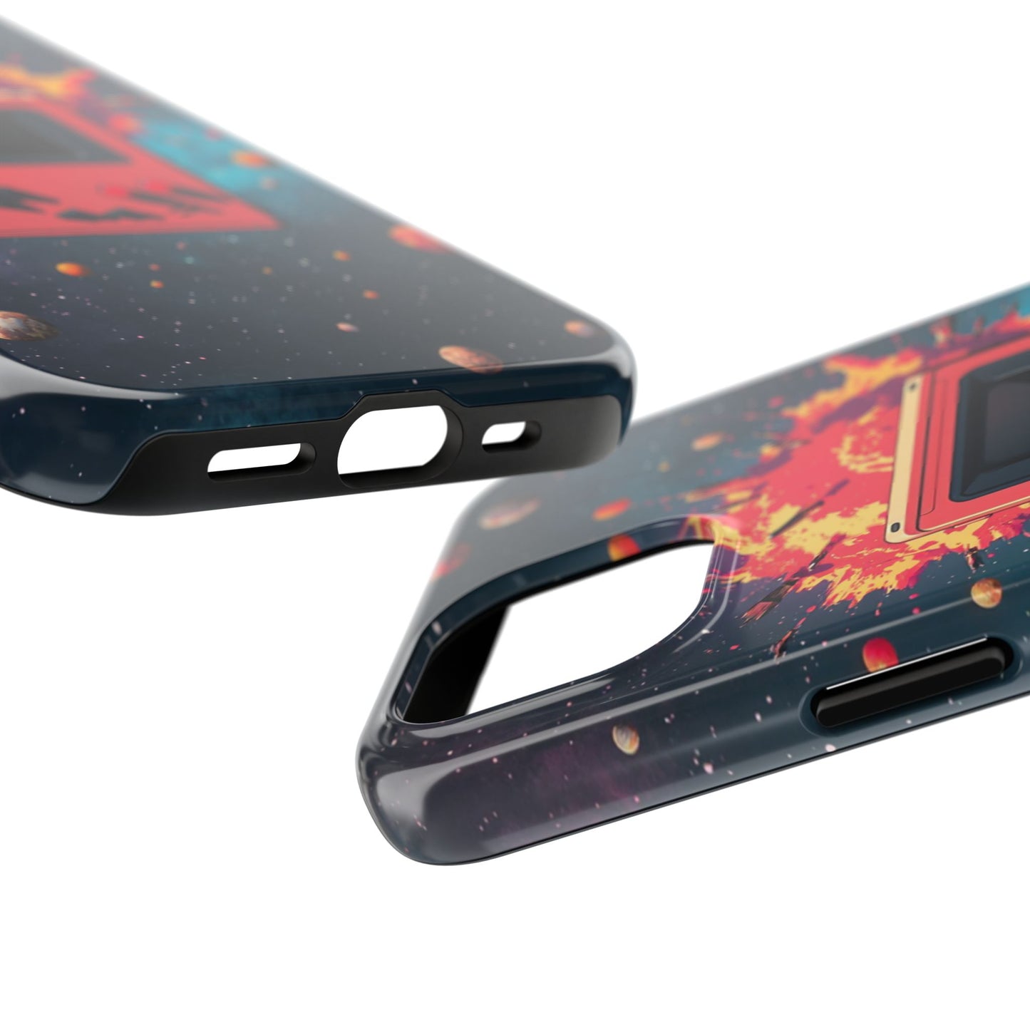 Retro Gaming Tough Phone Case - Space Adventure Design