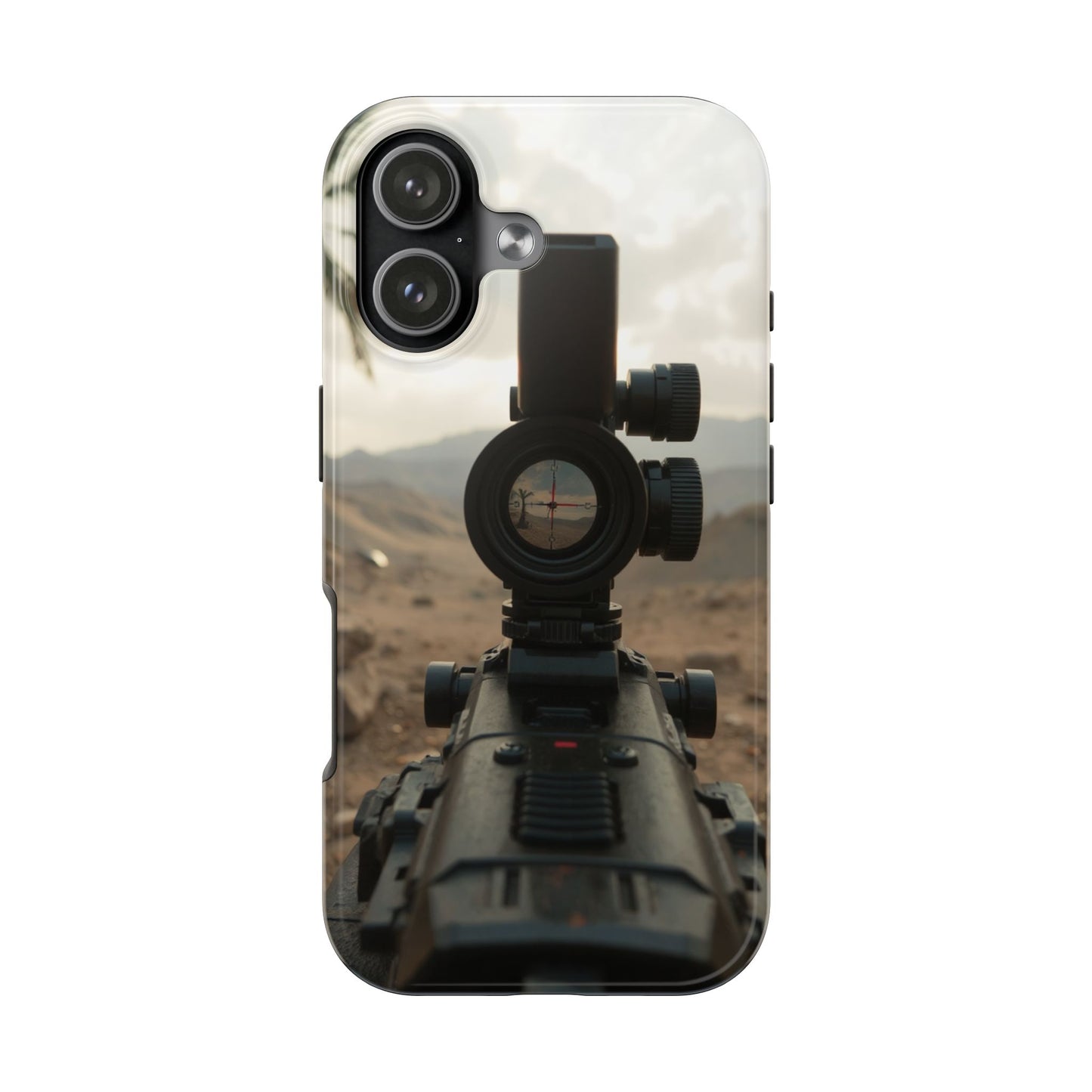 Tough Phone Case with Sniper Scope Design - Durable & Stylish Protection for Outdoors Enthusiasts
