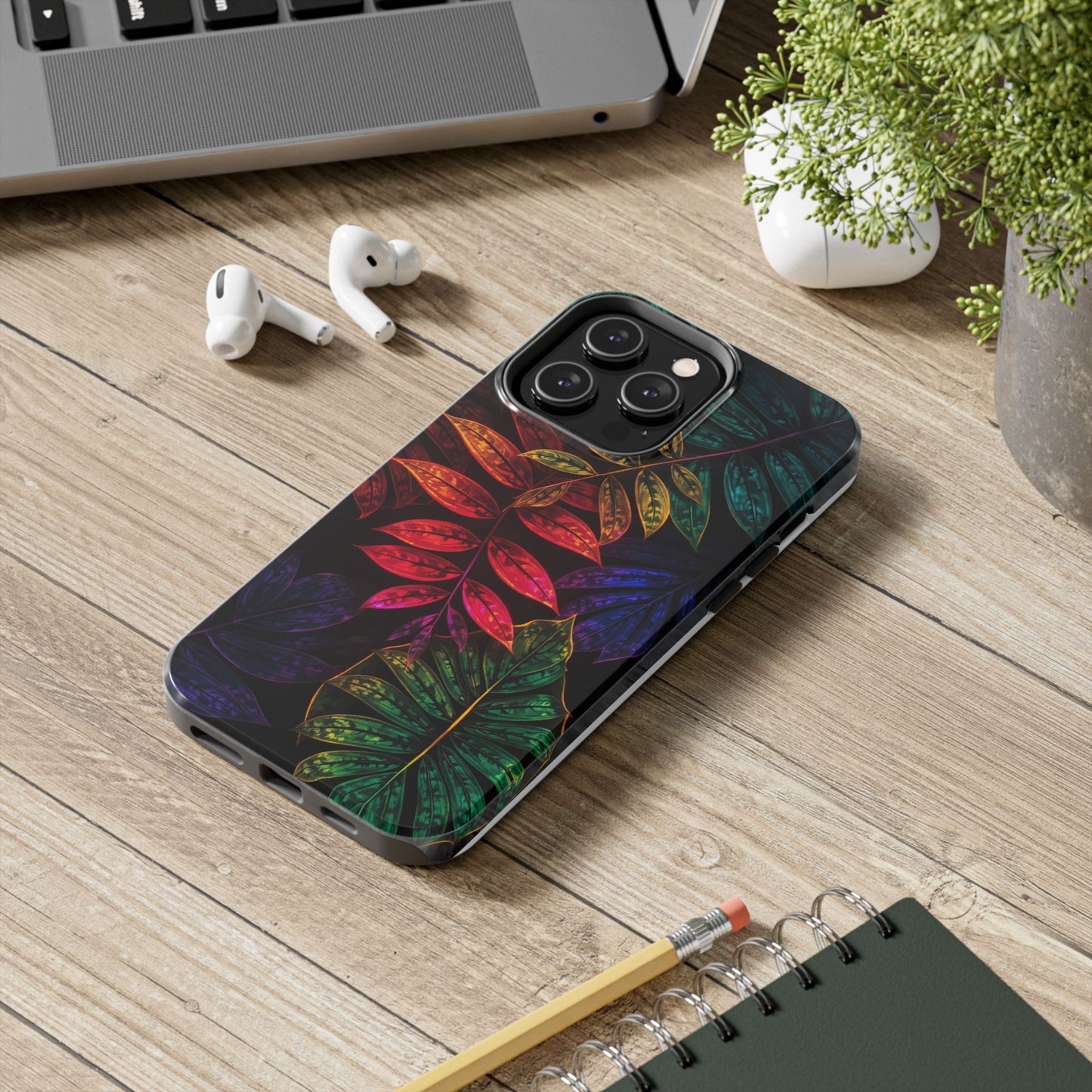Vibrant Tropical Leaf Tough Phone Case