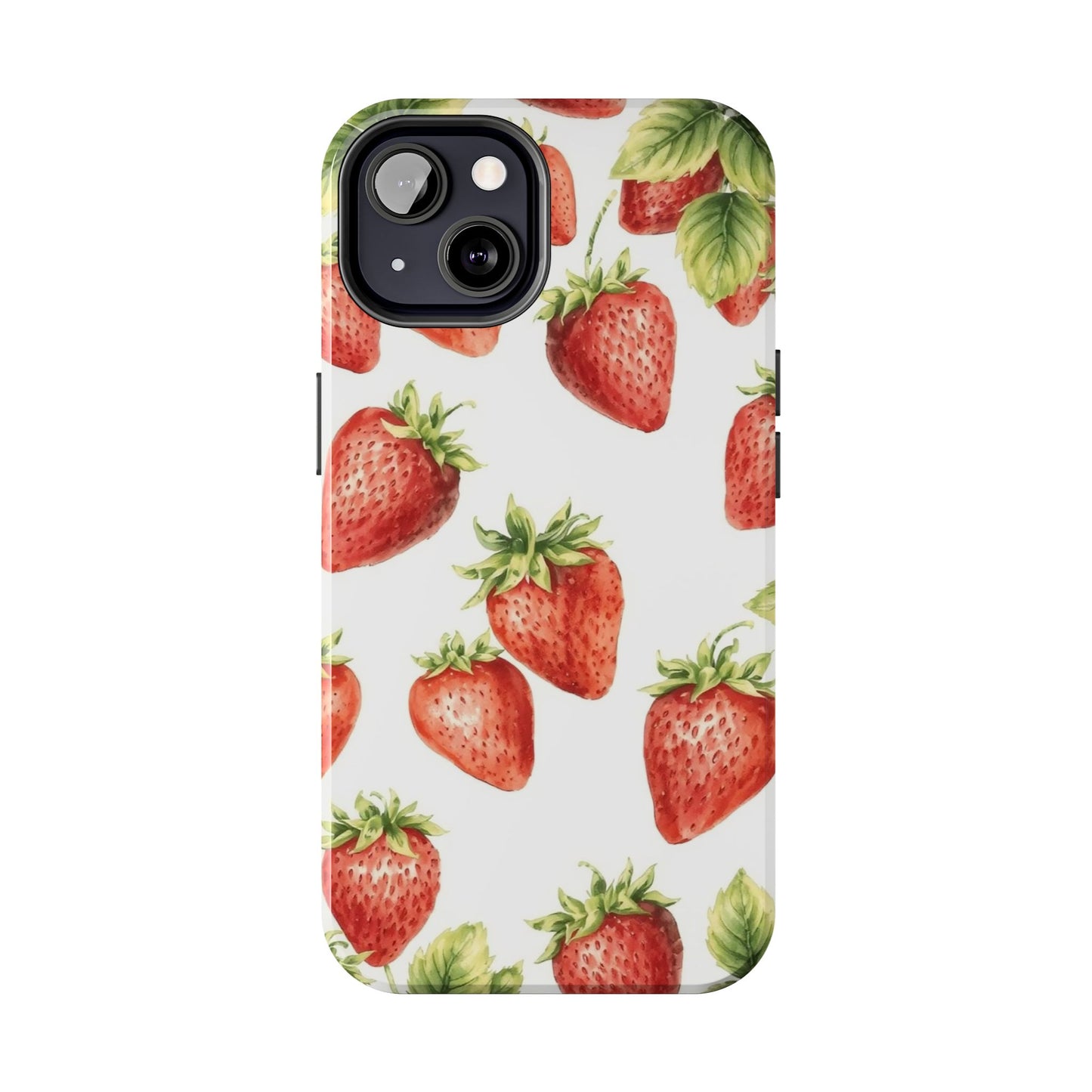 Strawberry Tough Phone Case - Durable Protection with a Fresh Design - for iPhone