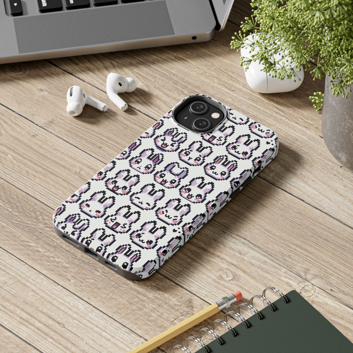 Cute Pixel Bunny Tough Phone Case - Stylish & Protective Cover for iPhone