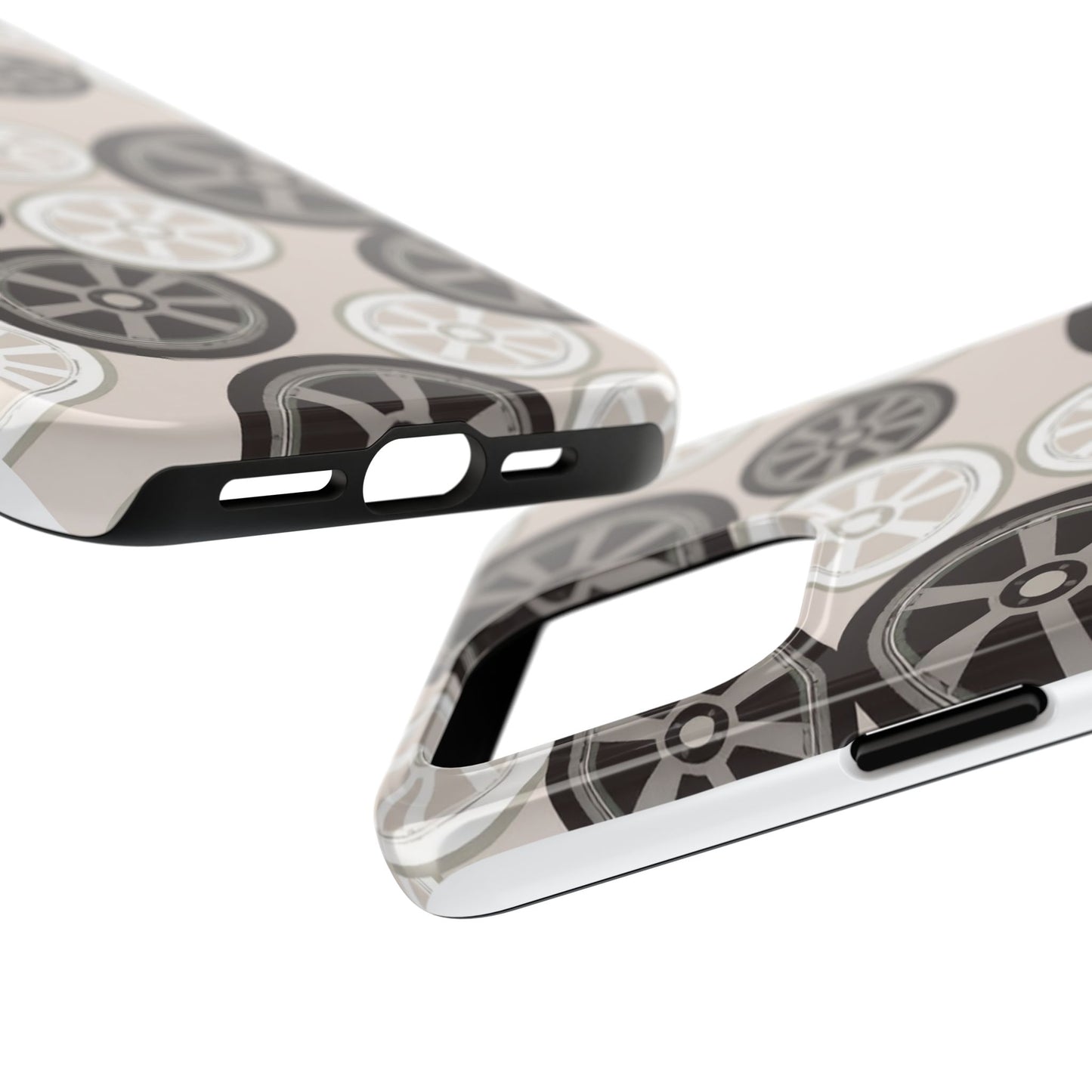 Racing Wheel Design Tough Phone Case – Durable Protection for Automotive Enthusiasts