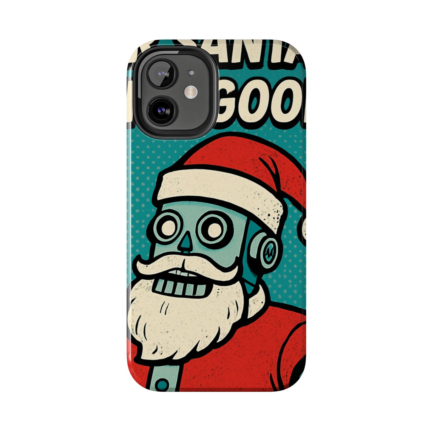 Santa Robot Phone Case - Durable Tough Design for Holidays
