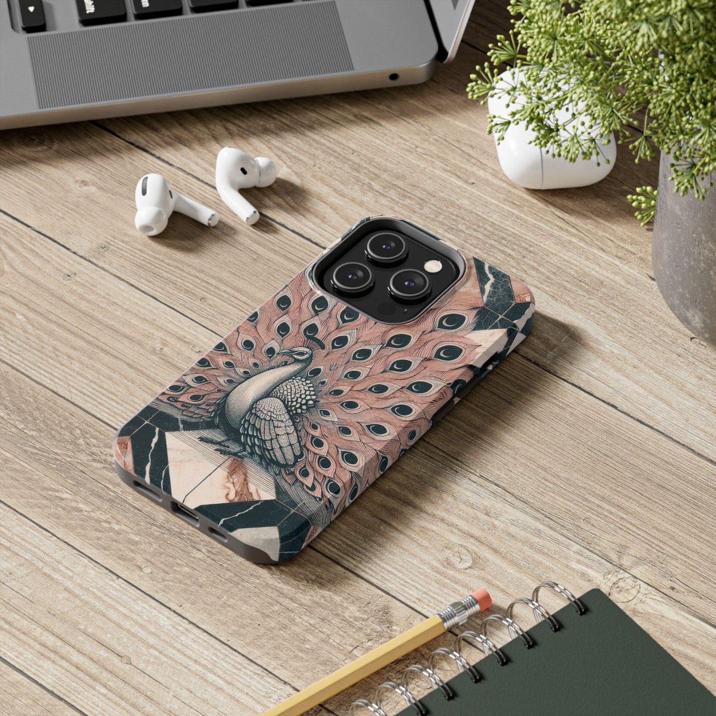 Peacock Tough Phone Case | Stylish & Durable Artwork - for iPhone