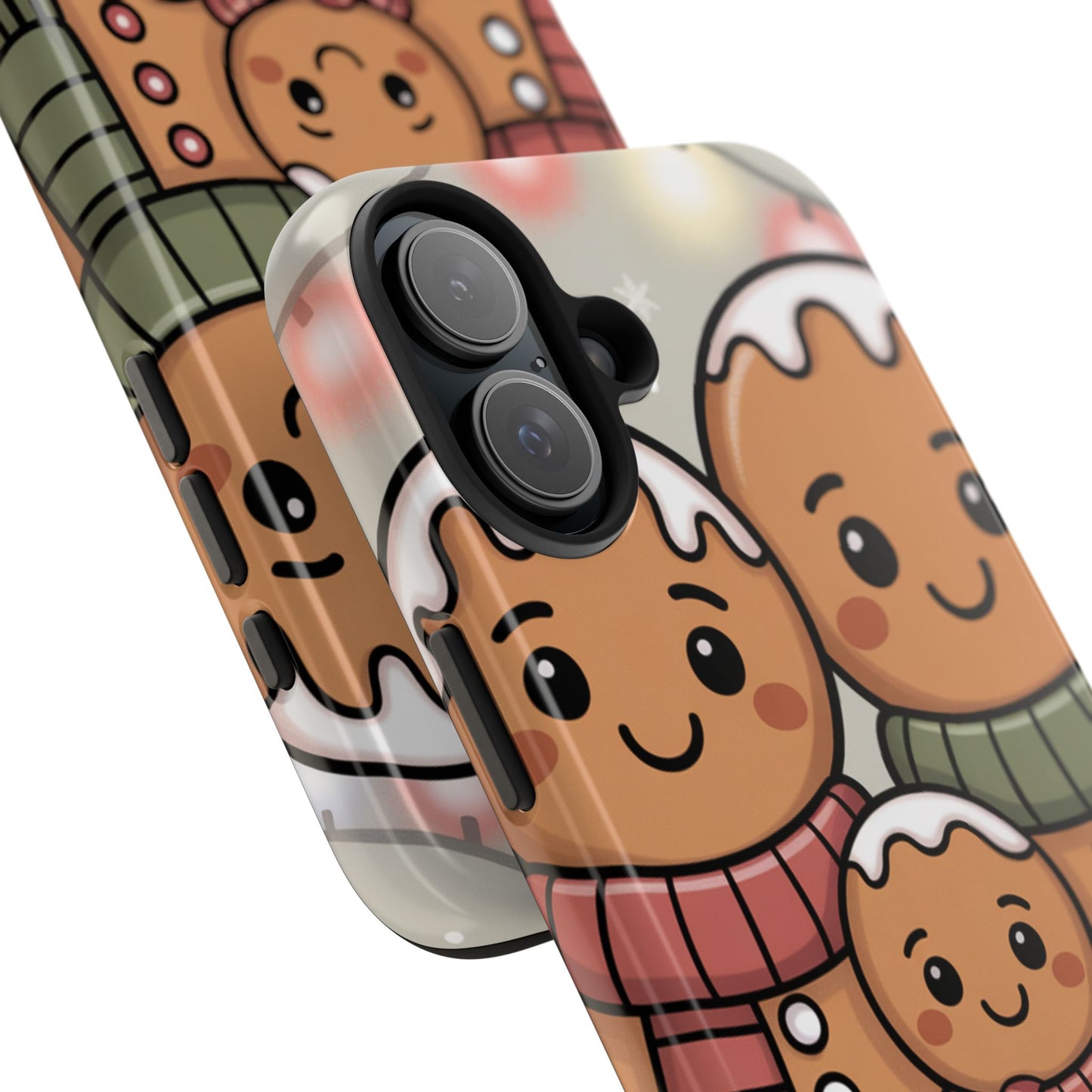 Gingerbread Cartoon Family Tough Phone Case – Festive Holiday Protection