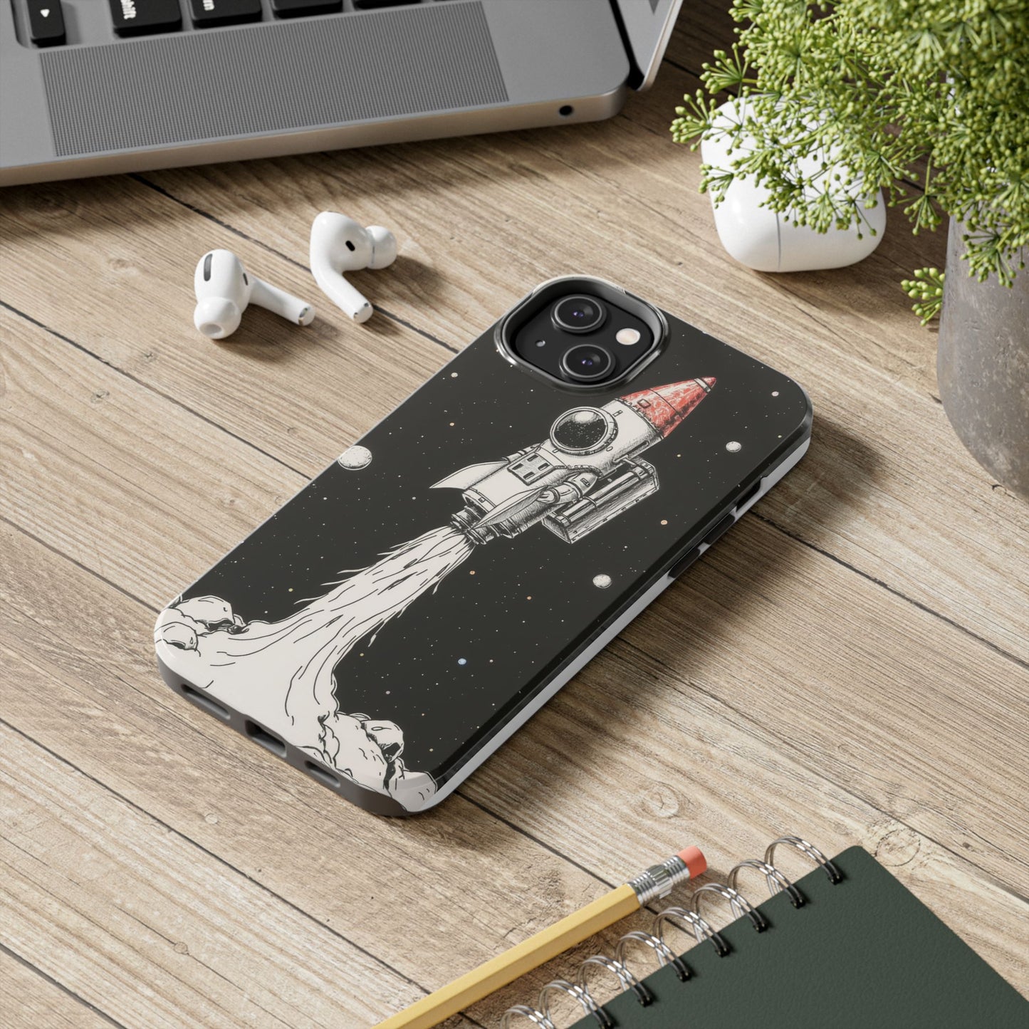 Cool Tough Phone Case for iPhone - Astro-Rocket Bond