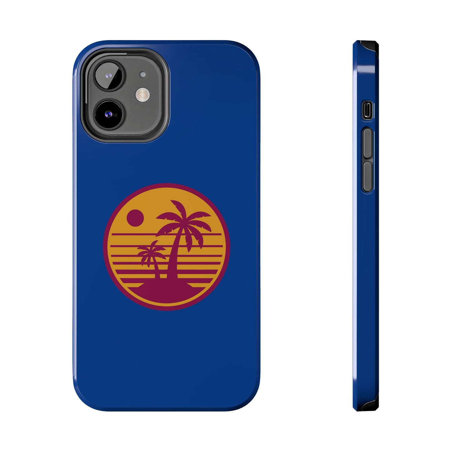 Retro Sunset Tough Phone Case - Vibrant Beach Vibes for Summer Adventures - for iPhone