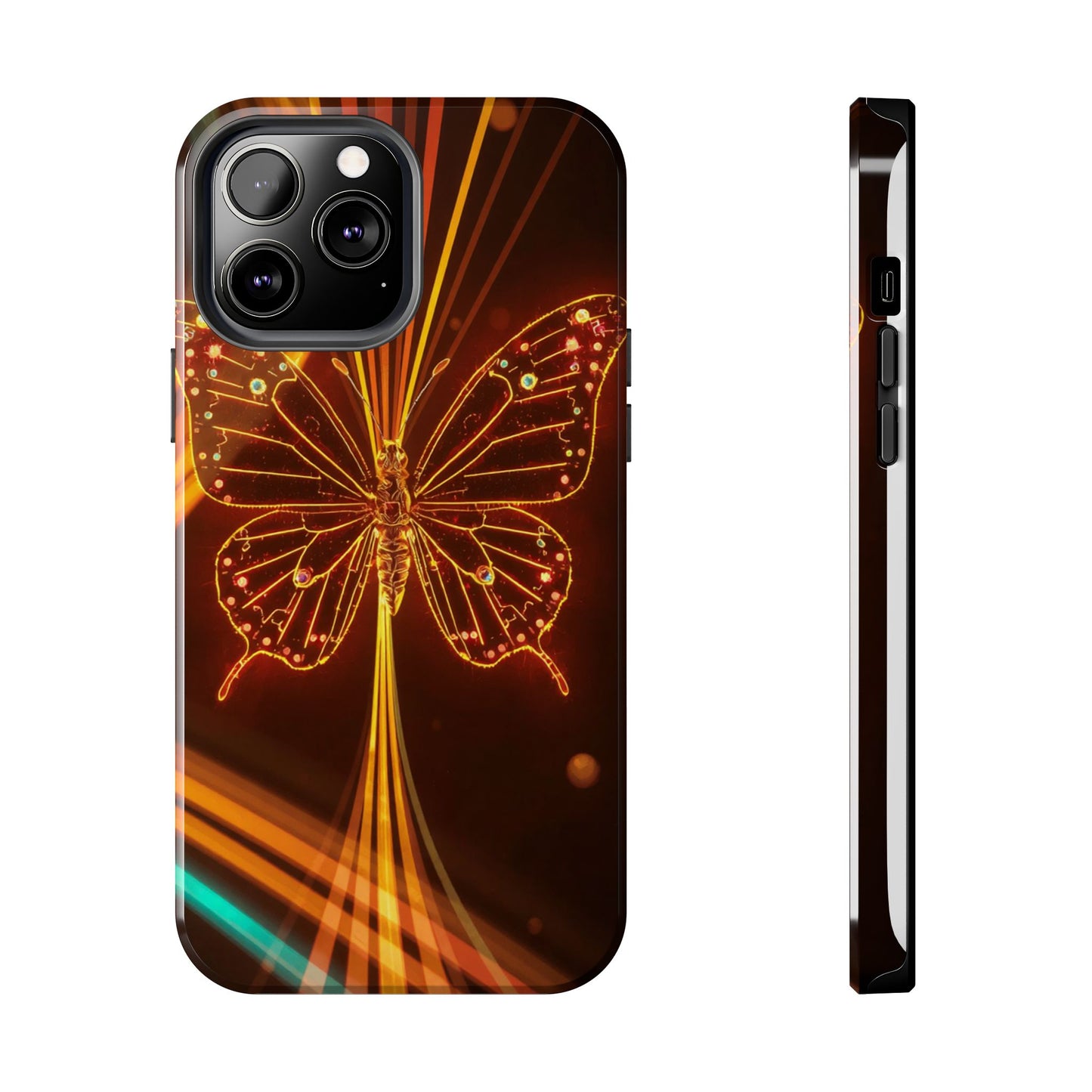 Elegant Butterfly Tough Phone Case - Stylish Protection for Nature Lovers