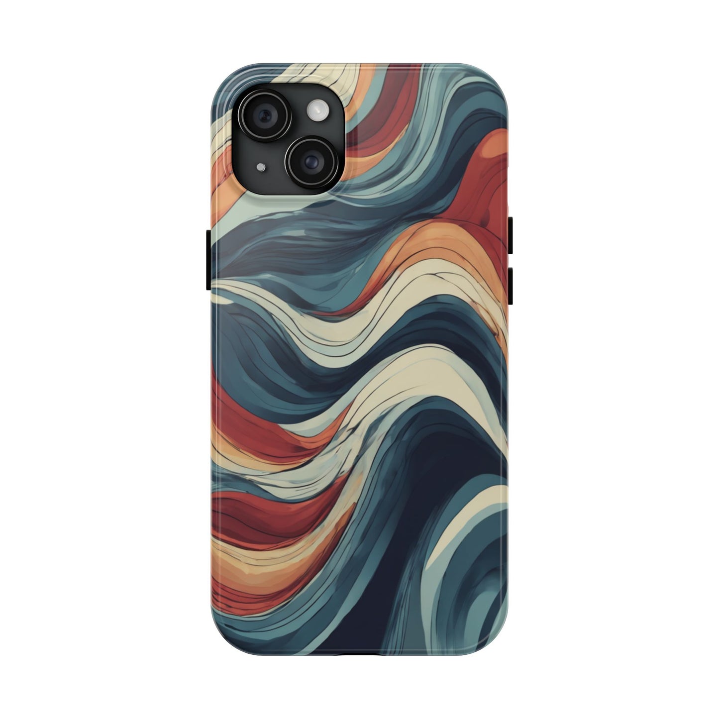 Abstract Wave Tough Phone Case | Stylish Protection for Daily Use - for iPhone