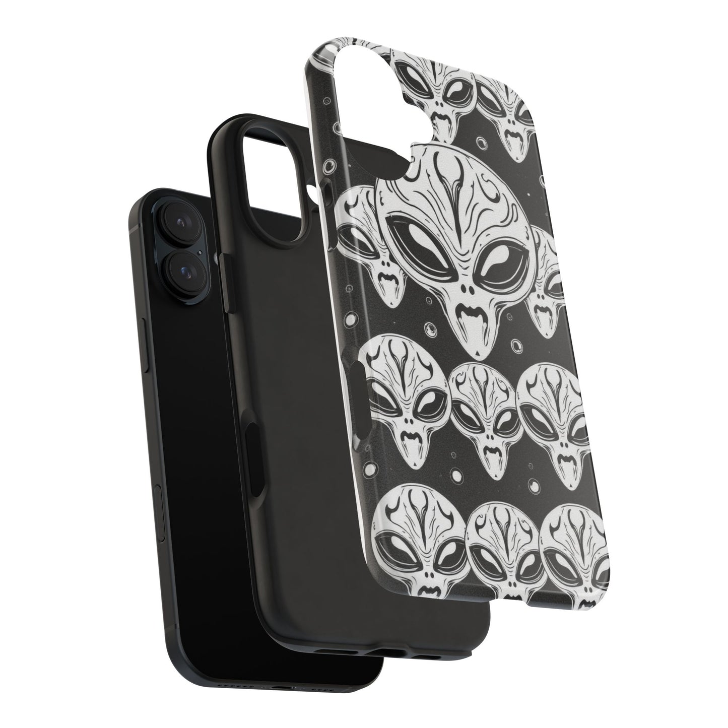 Alien Pattern Tough Phone Case - Durable Protection with Out-of-This-World Design
