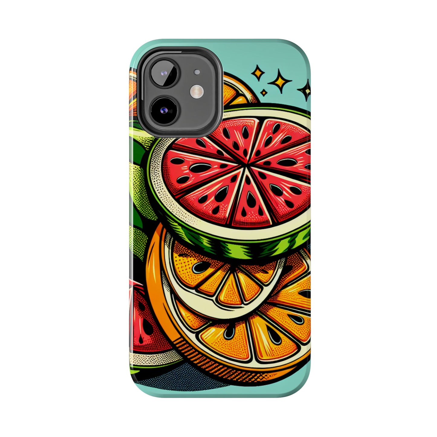 Vibrant Citrus Tough Phone Case - Fruit Slice Design - for iPhone
