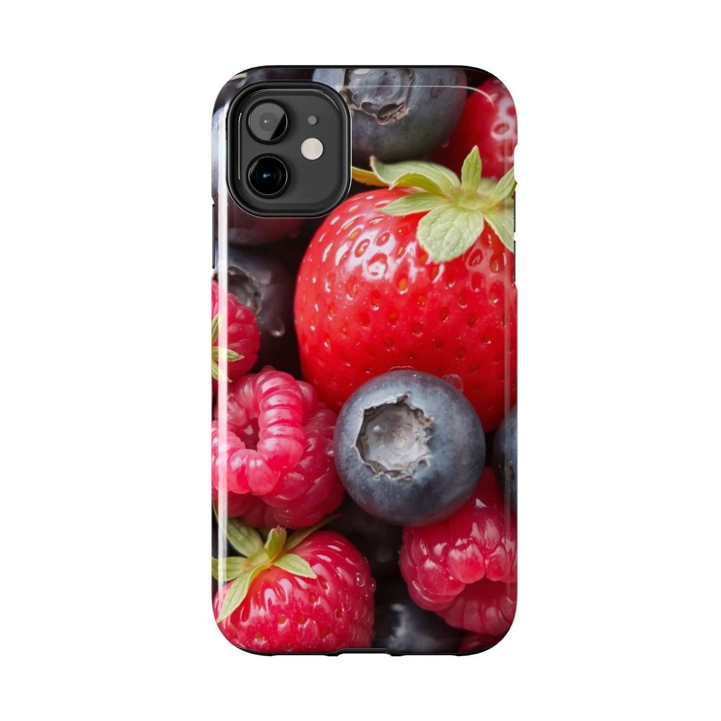 Fruit-Themed Tough Phone Case - Berry Burst Design