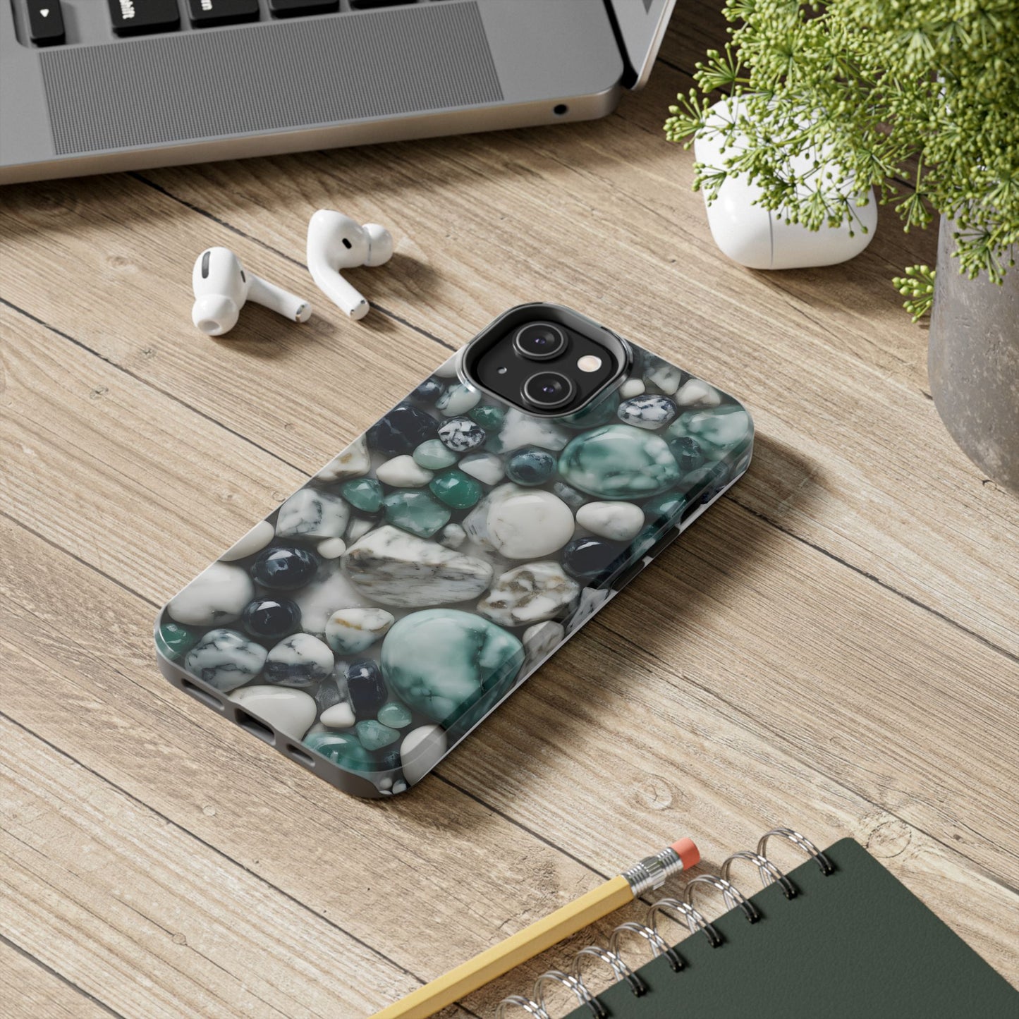 Small Rocks Pattern Tough Phone Case - Stylish & Durable Protection - for iPhone