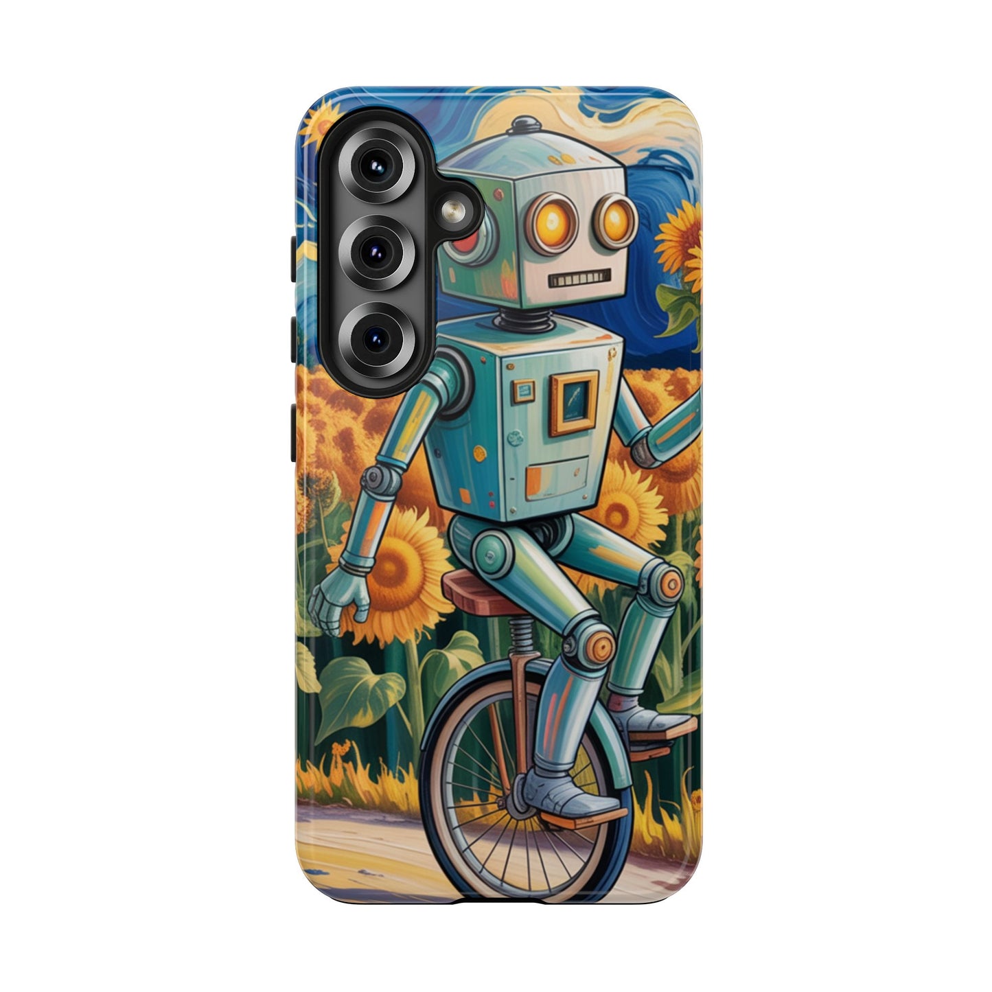 Robot Cycle Tough Phone Case - Durable & Unique Design
