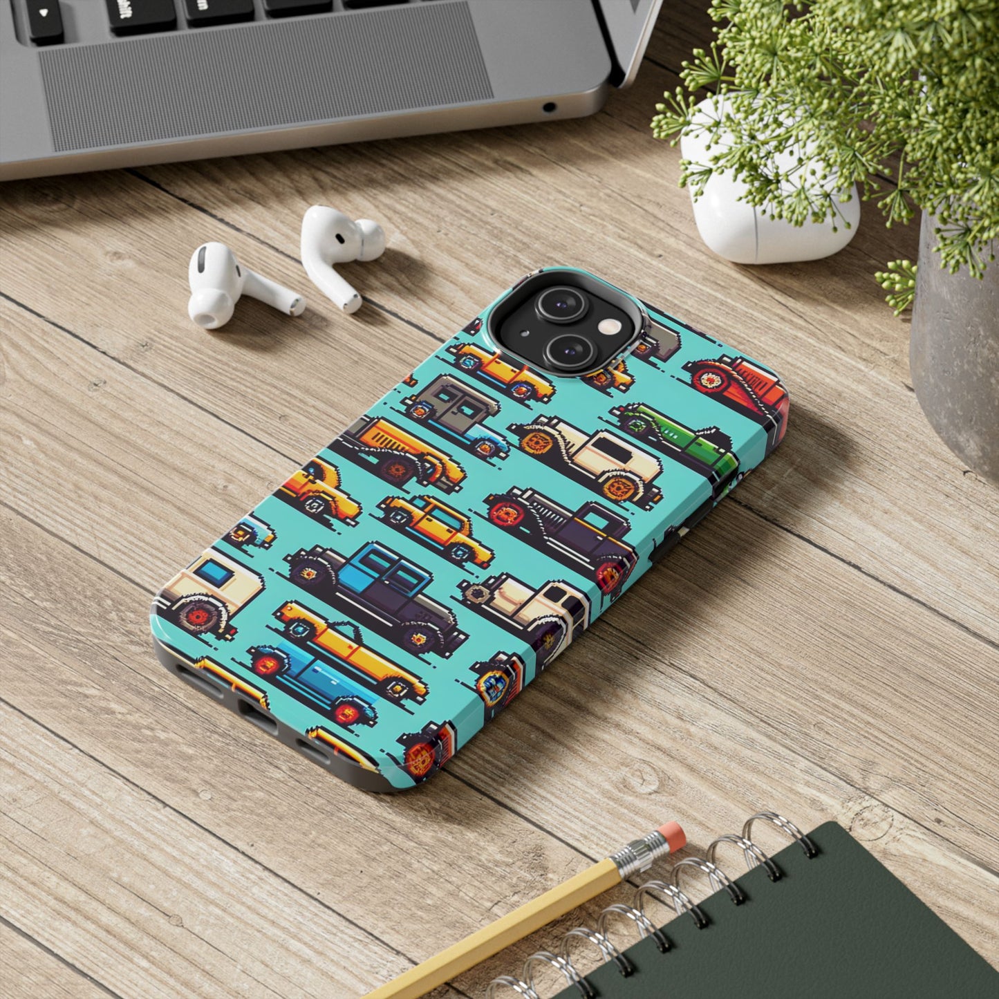 Retro Car Pixel Art Tough Phone Case - Durable & Stylish Protection - for iPhone