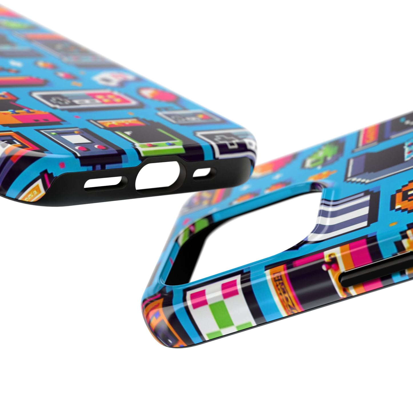 Retro Gaming Tough Phone Case - Pixel Art Design for Gamers - for iPhone