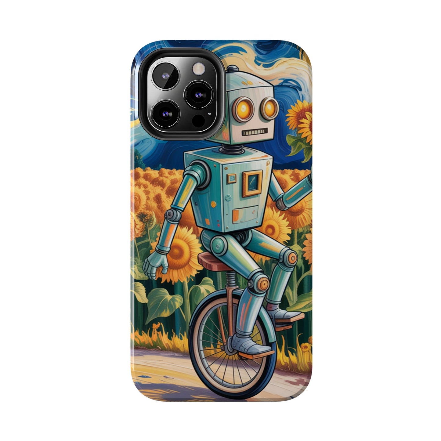 Robot Cycle Tough Phone Case - Durable & Unique Design