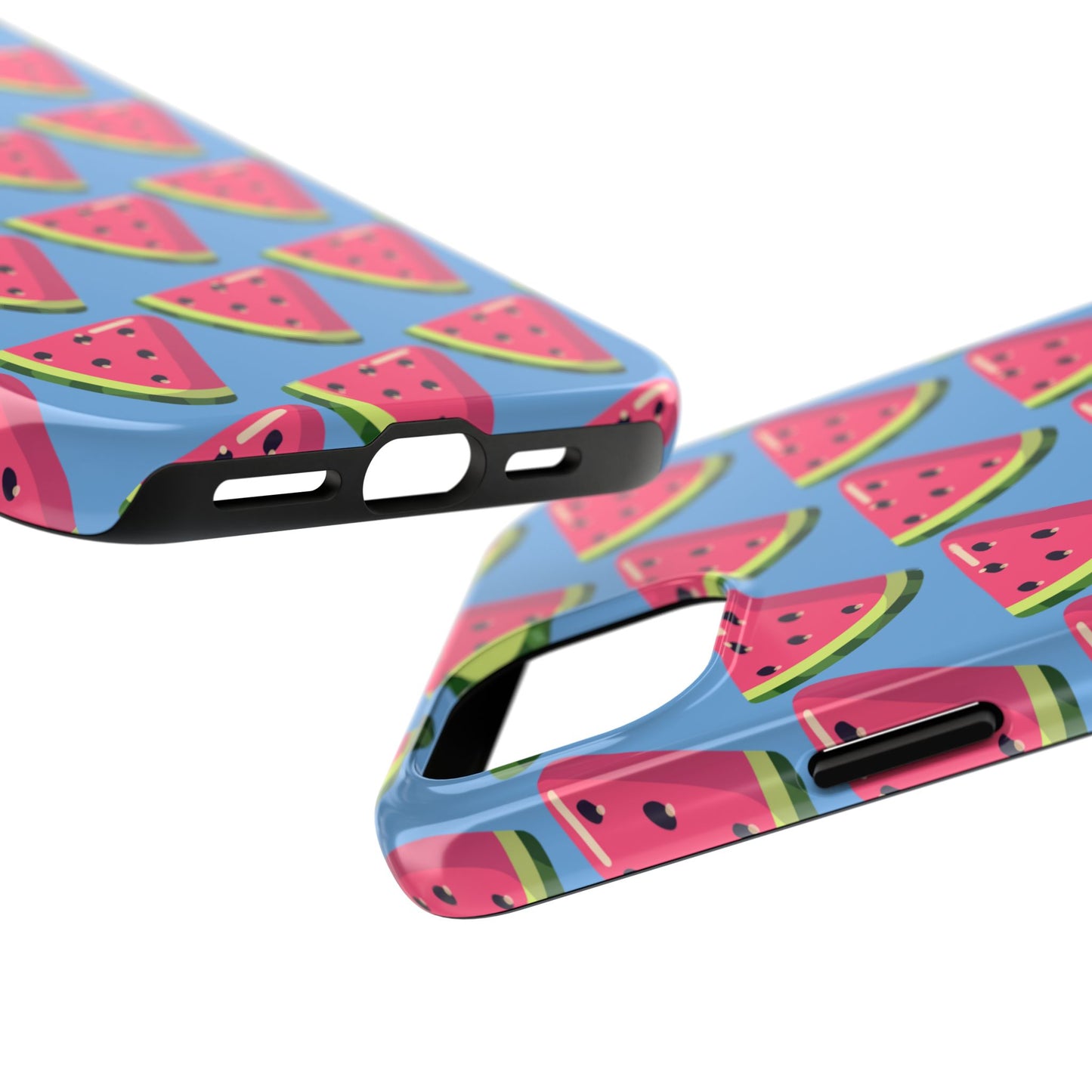 Watermelon Fun Tough Phone Case - Summer Vibes, Blue - for iPhone