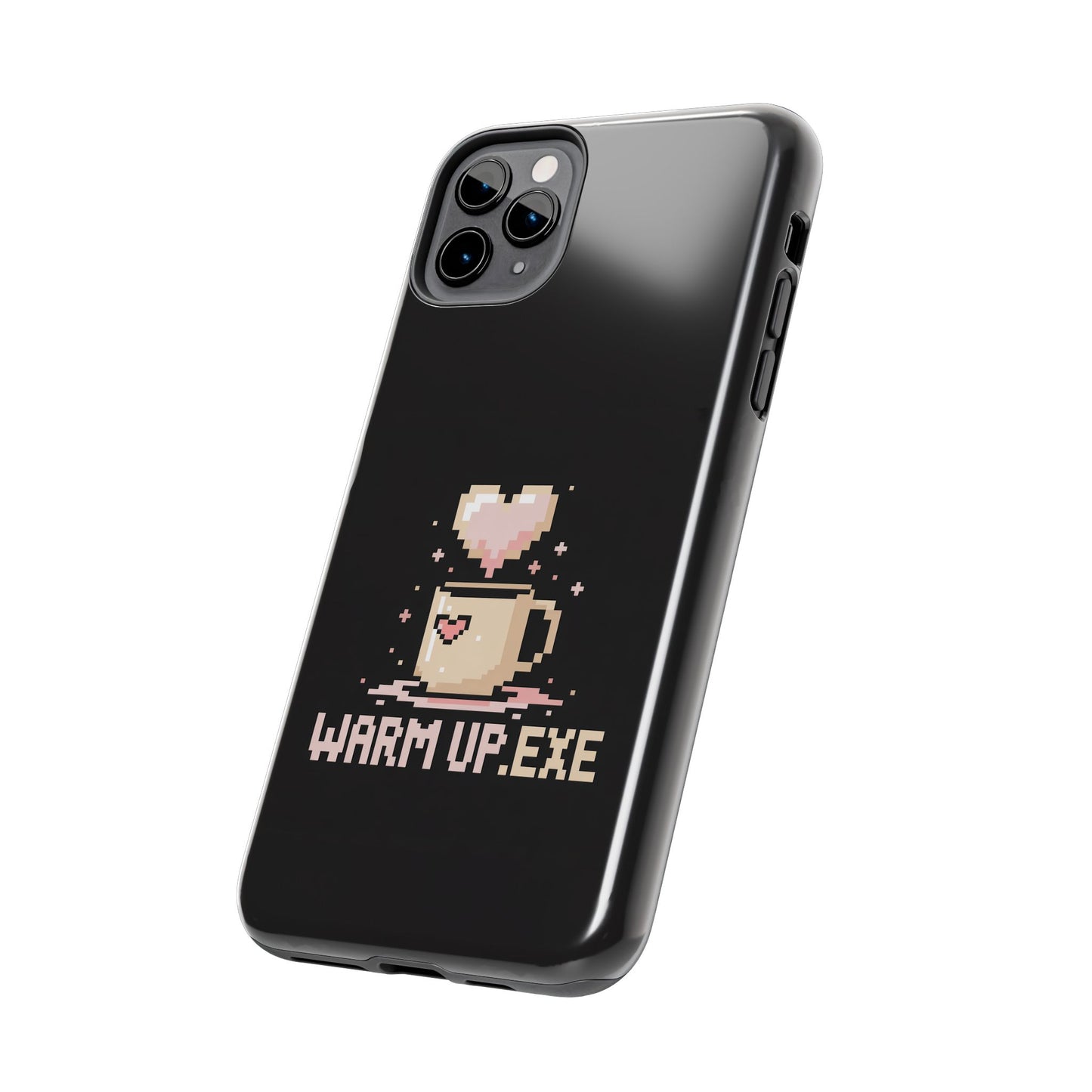 Warm Up.EXE Tough Phone Case - Cute Pixel Art Design for Tech Lovers