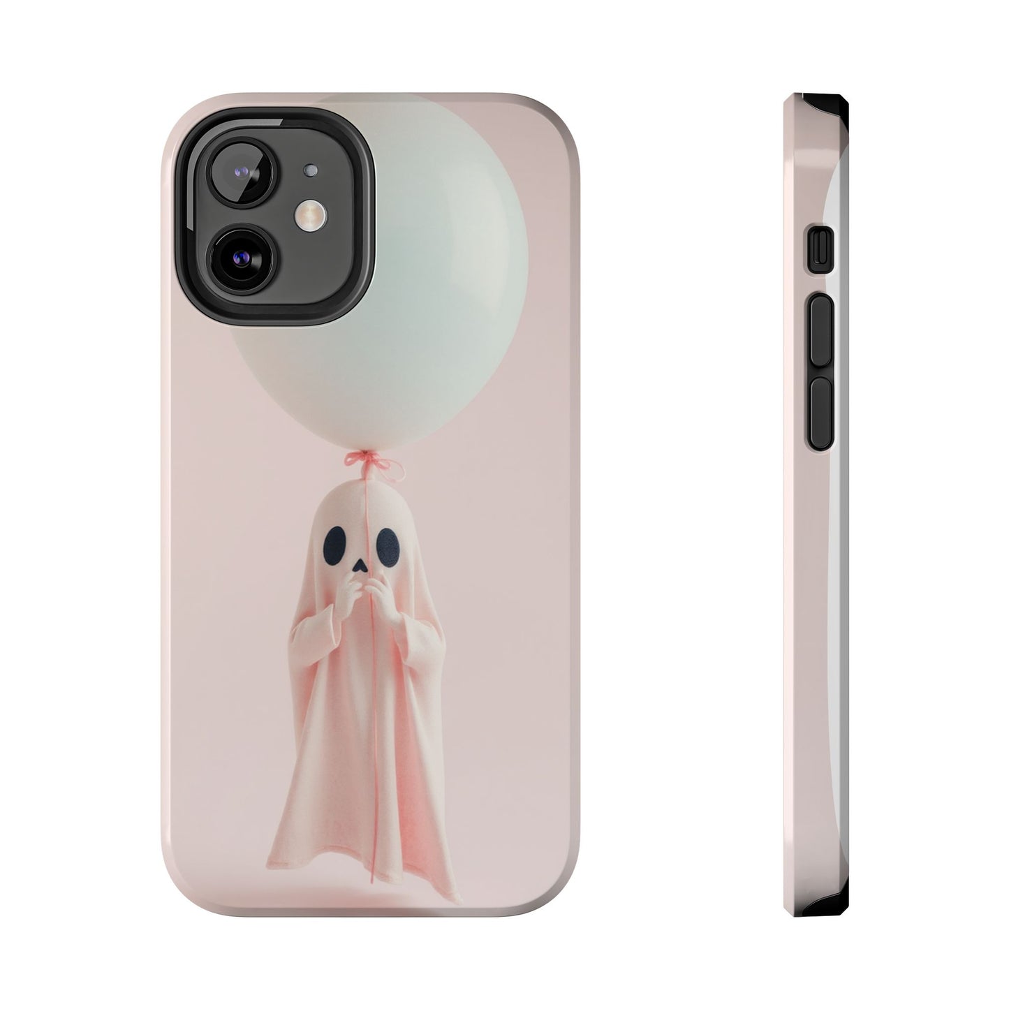 Cute Ghost Phone Case with Balloon - Tough Protection for Spooky Vibes