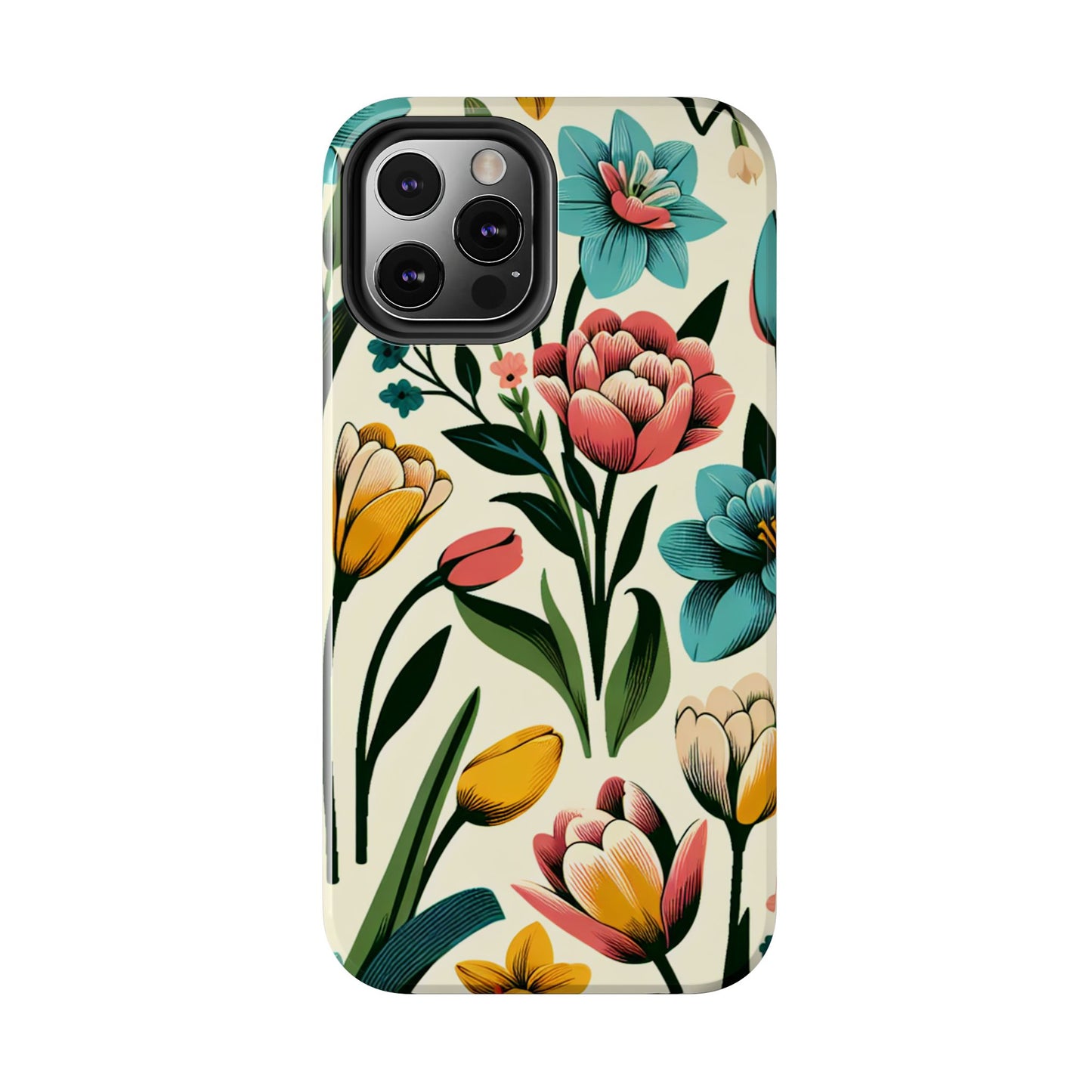 Floral Tough Phone Case - Vibrant Flower Design for Stylish Protection - for iPhone