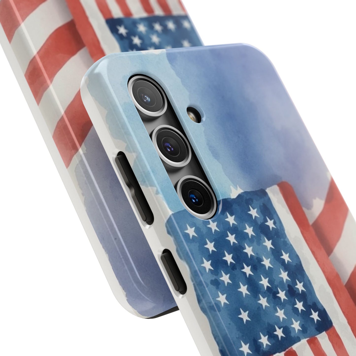 Abstract Watercolor American Flag Design - Tough Phone Case - for iPhone