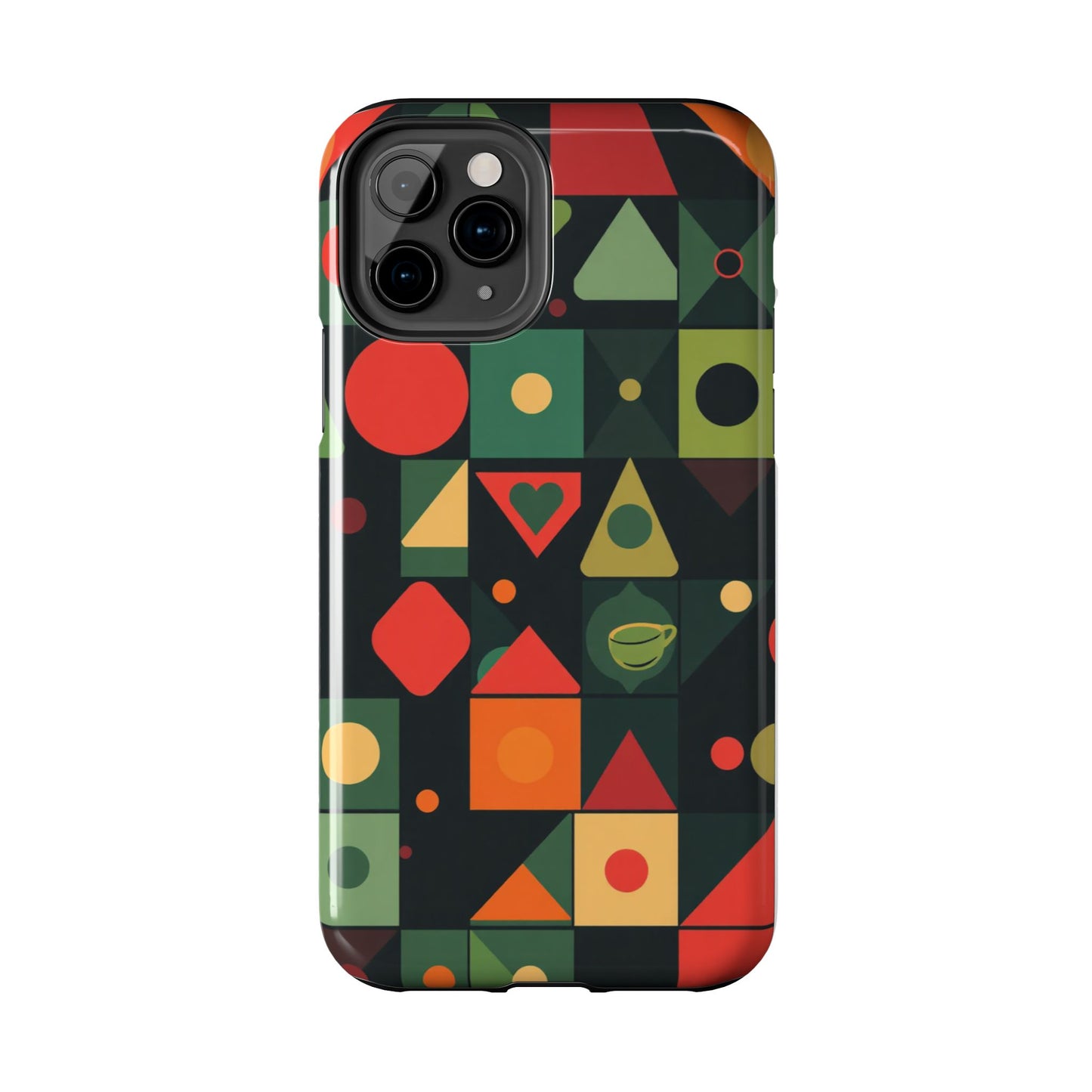 Vibrant Geometric Tough Phone Cases – Stylish Protection for Trendsetters - for iPhone