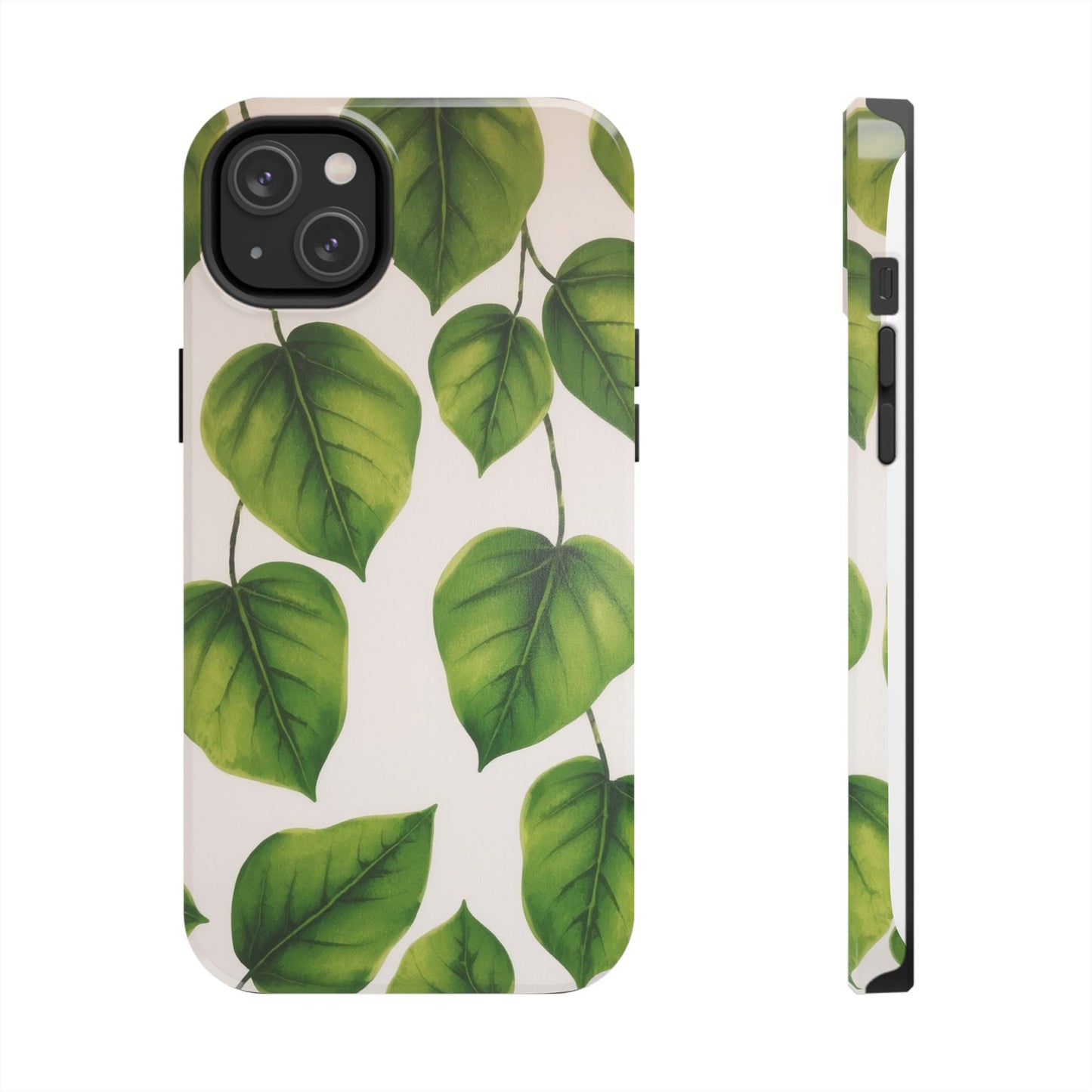 Tough Phone Cases with Green Leaf Design | Eco-Friendly Protection for Nature Lovers