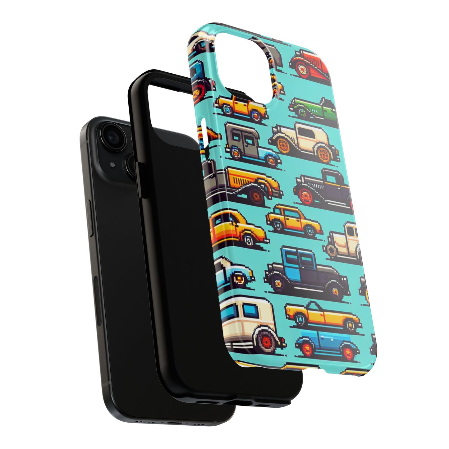 Retro Car Pixel Art Tough Phone Case - Durable & Stylish Protection - for iPhone