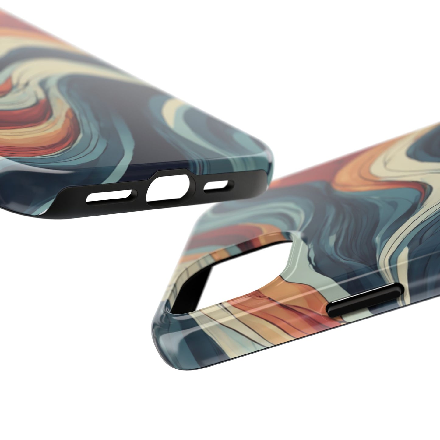 Abstract Wave Tough Phone Case | Stylish Protection for Daily Use - for iPhone