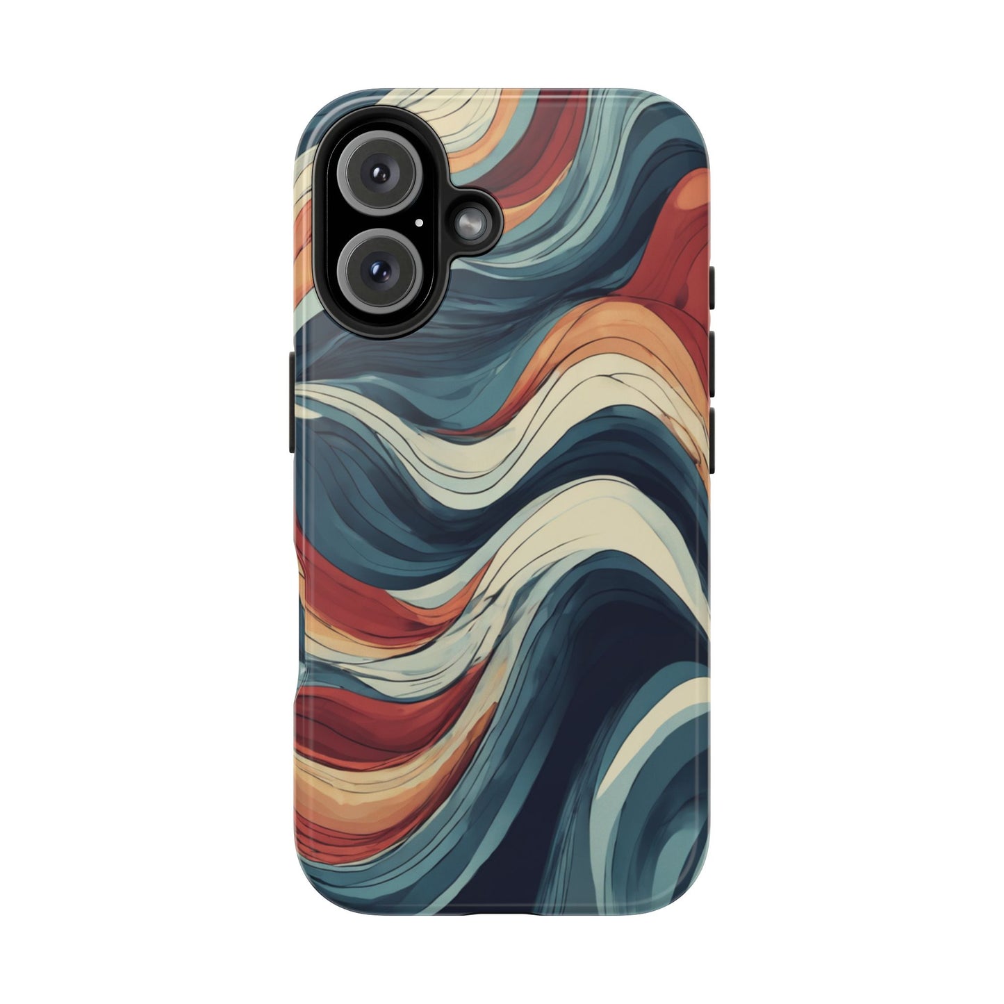 Abstract Wave Tough Phone Case | Stylish Protection for Daily Use - for iPhone