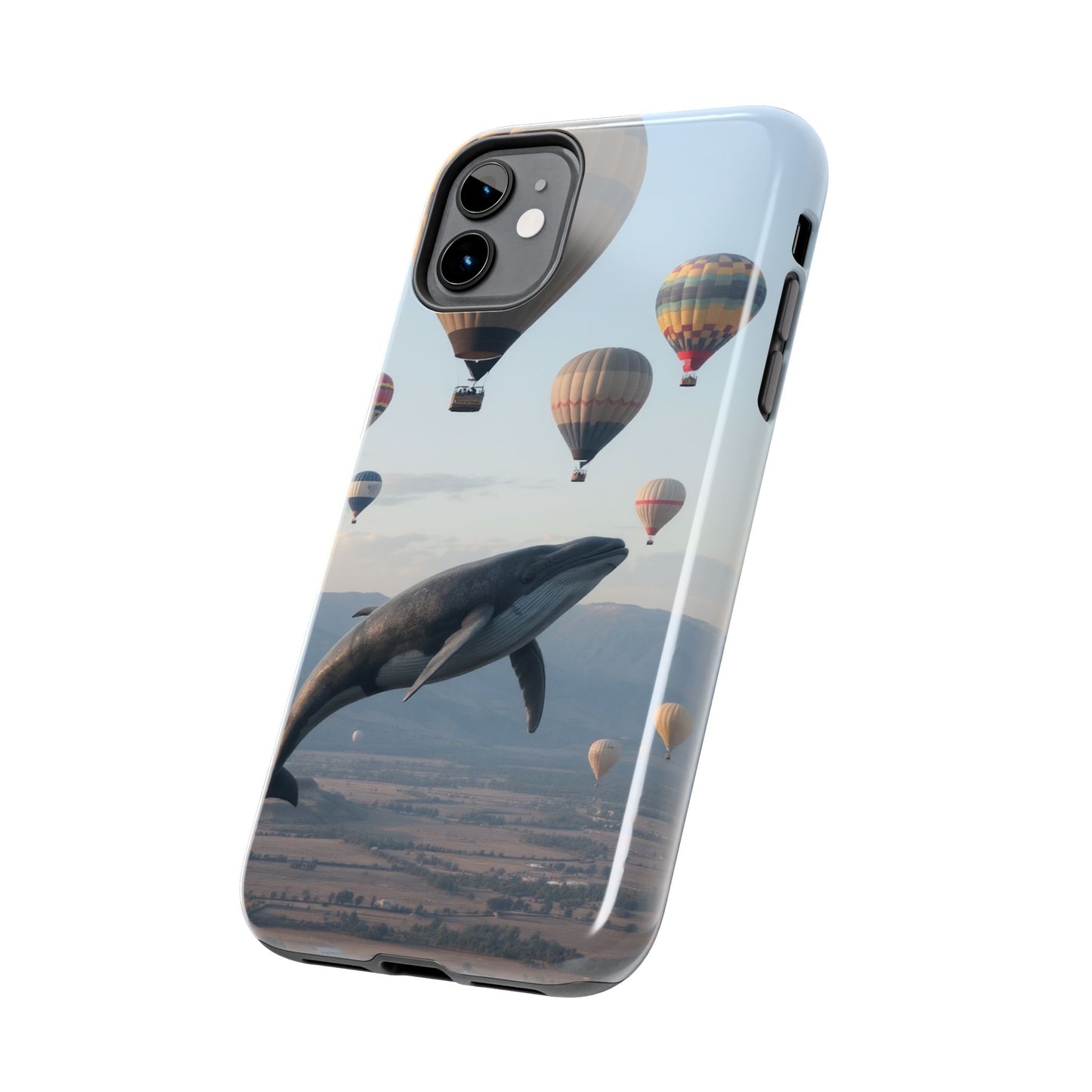 Whale Hot Air Balloon Tough Phone Case - Adventure & Nature Lovers